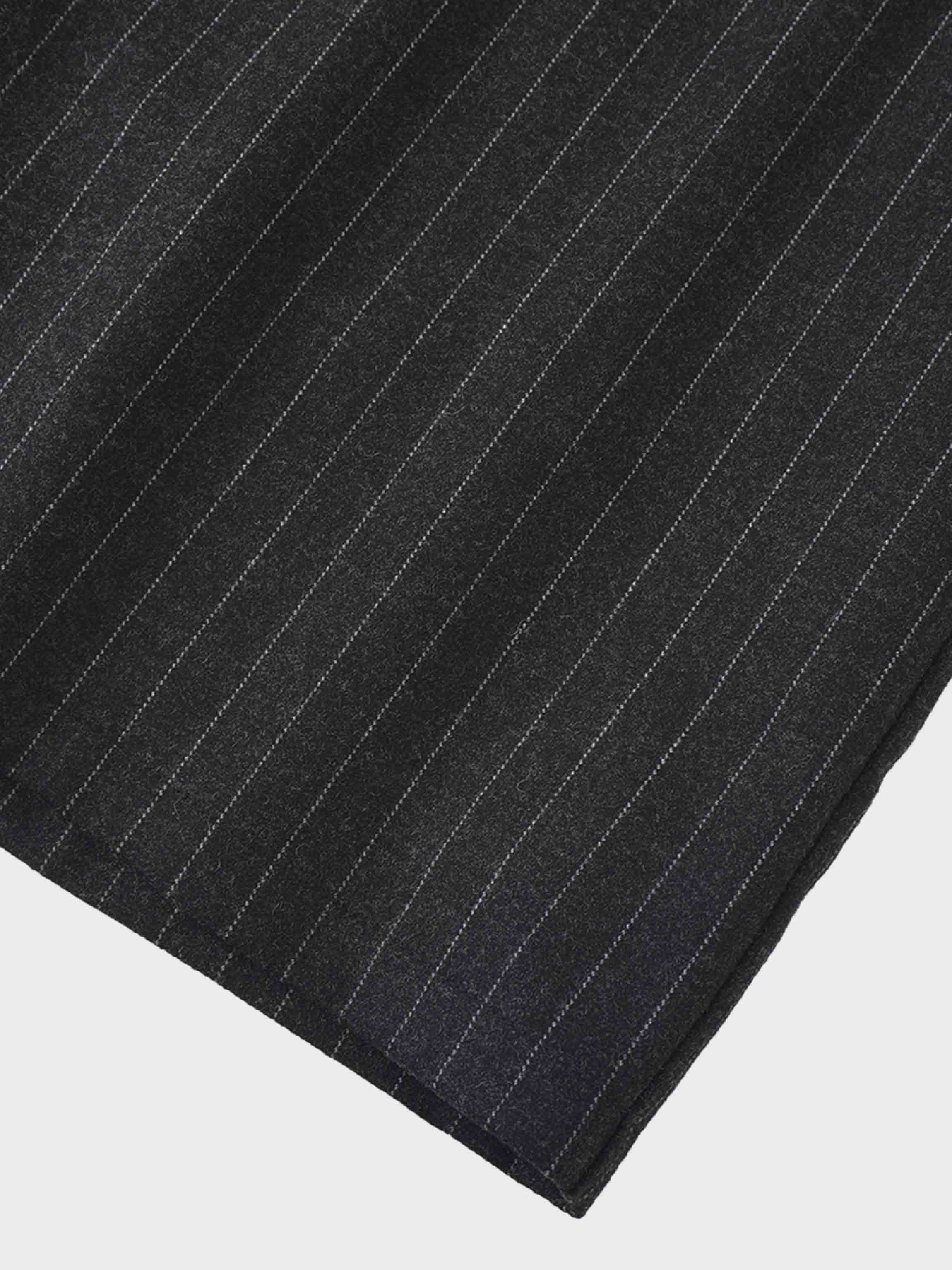 Straight Maxi Skirt-Grey Pinstripe