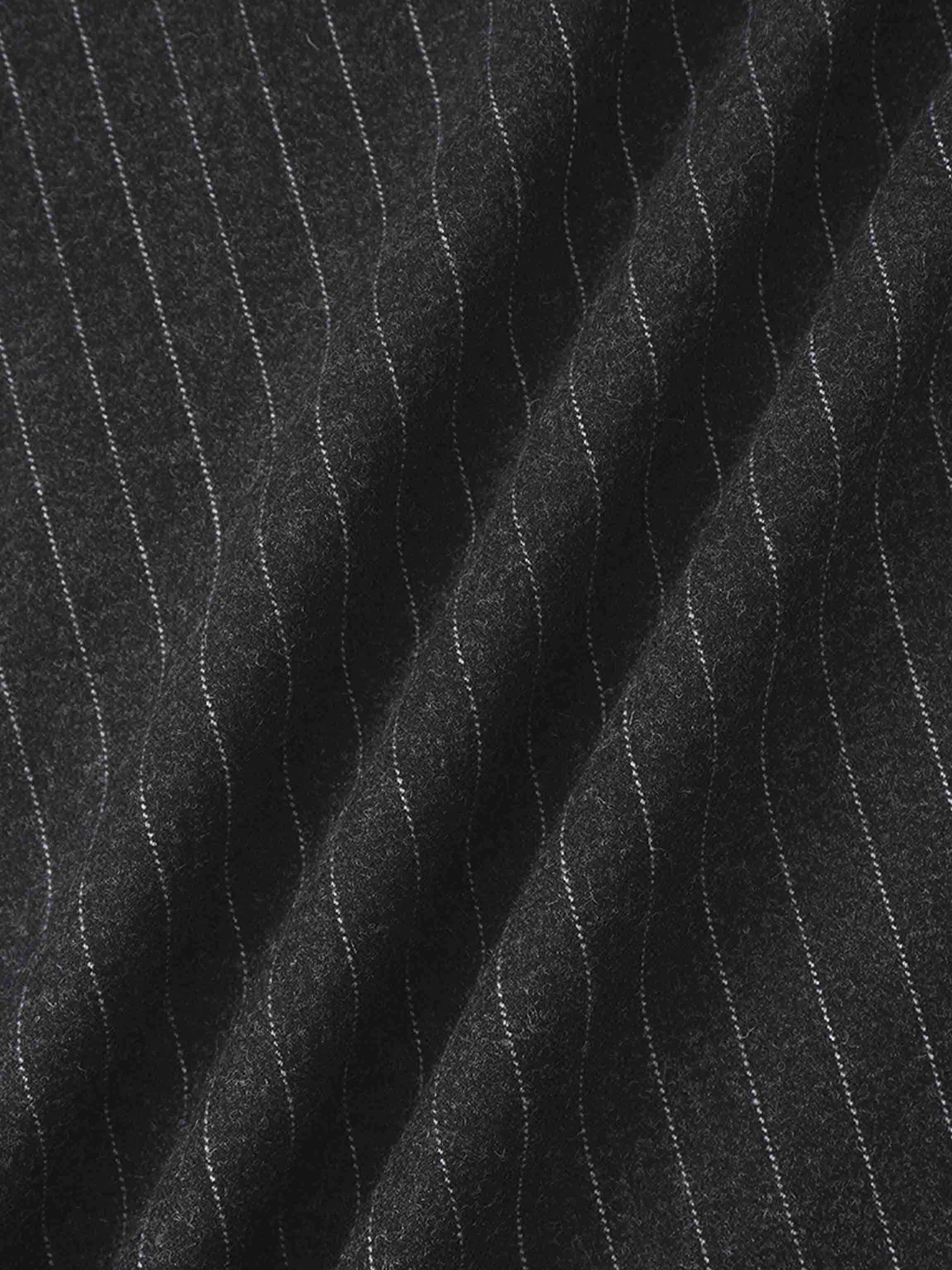 Straight Maxi Skirt-Grey Pinstripe