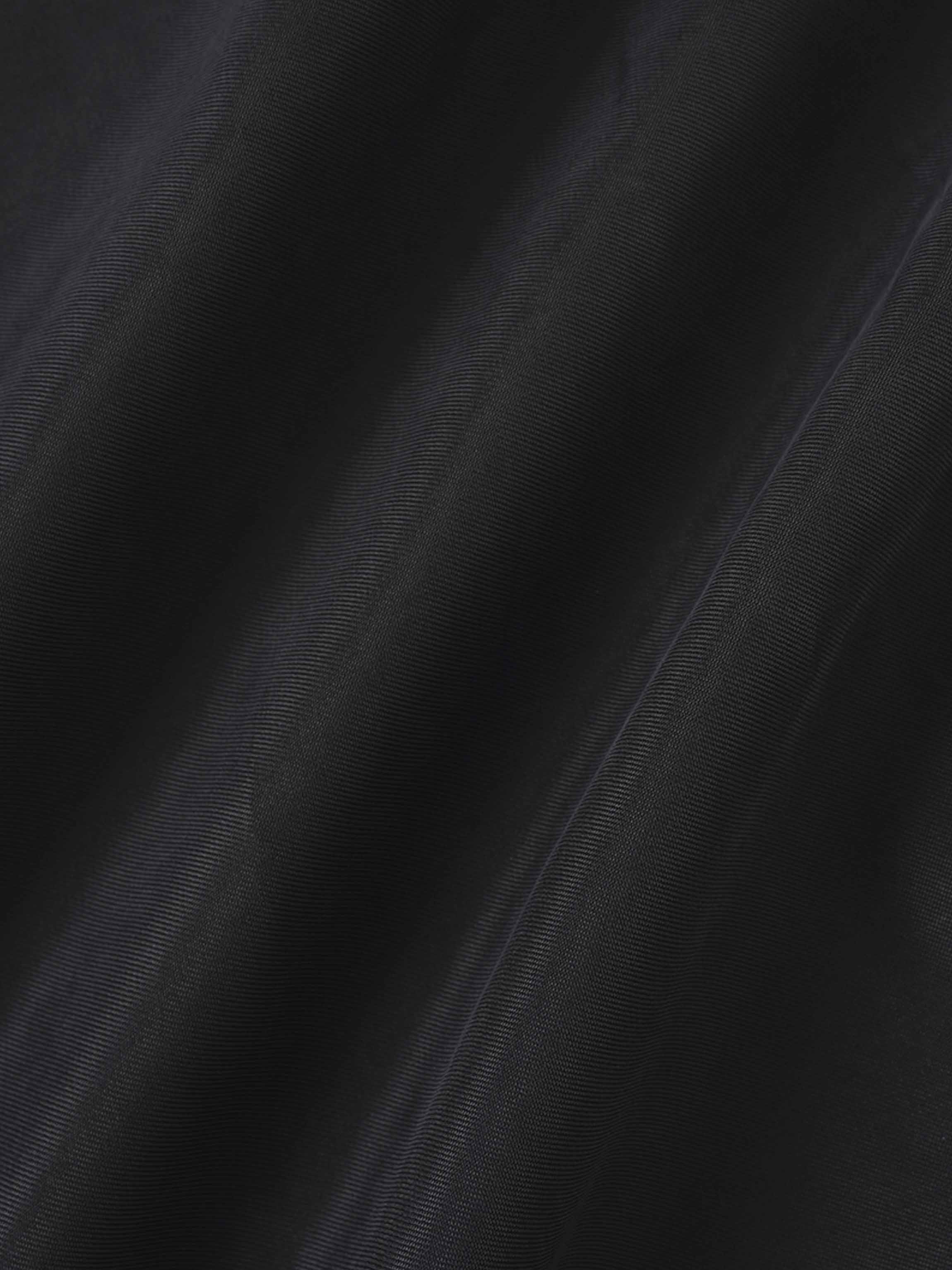 Dolman Sleeve Cupro Blouse-Black