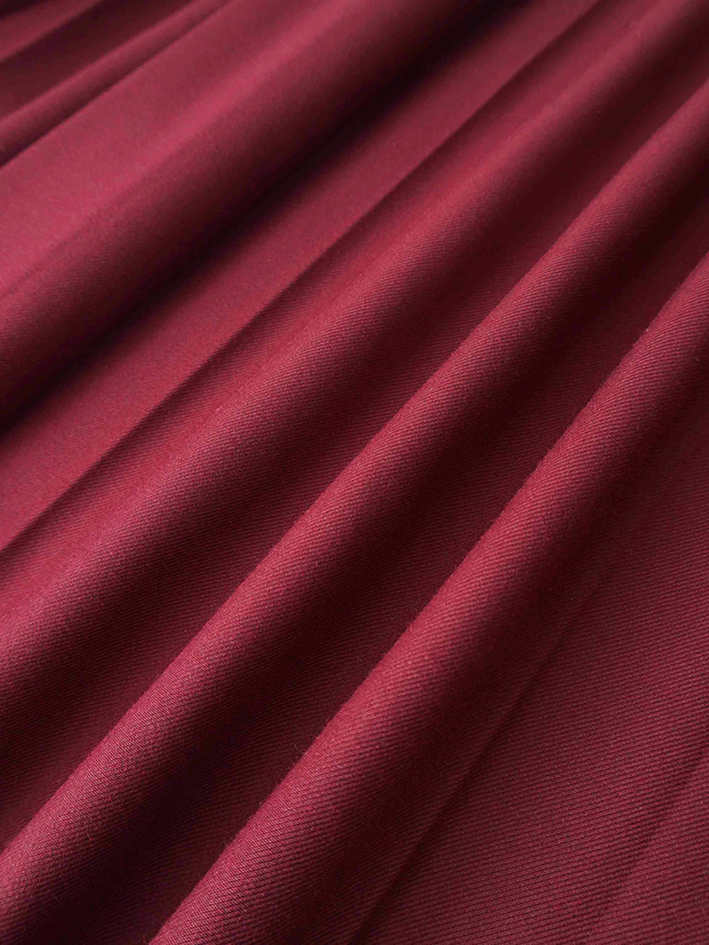 Yoke Pleated Skirt-Burgundy