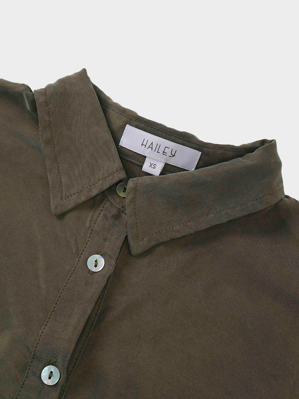 Dolman Sleeve Cupro Blouse-Olive