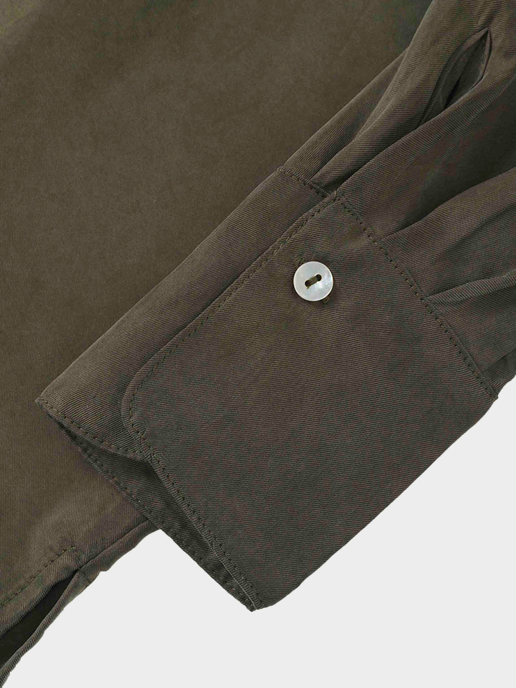 Dolman Sleeve Cupro Blouse-Olive