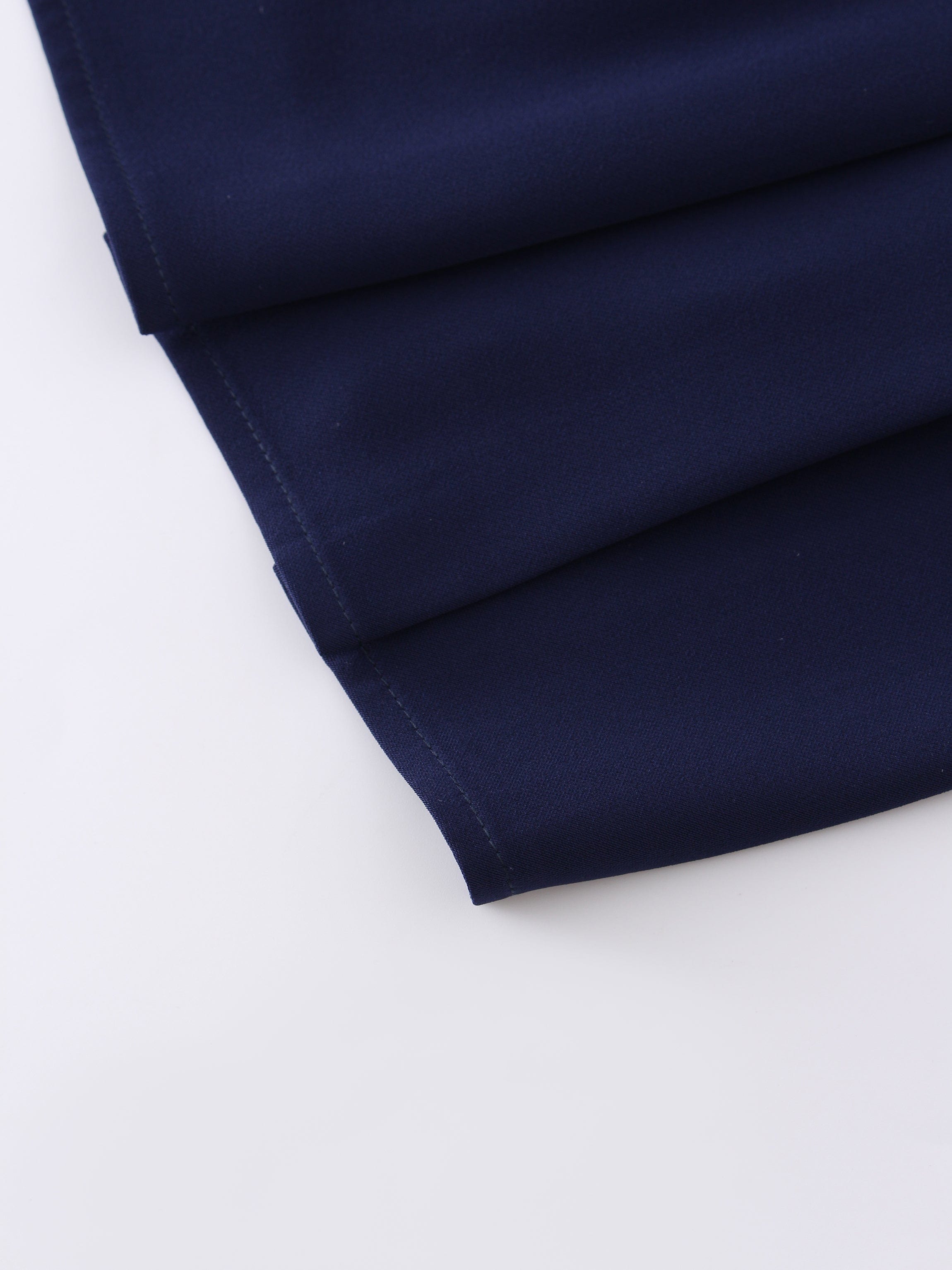 Yoke Pleated Skirt 37"-Navy