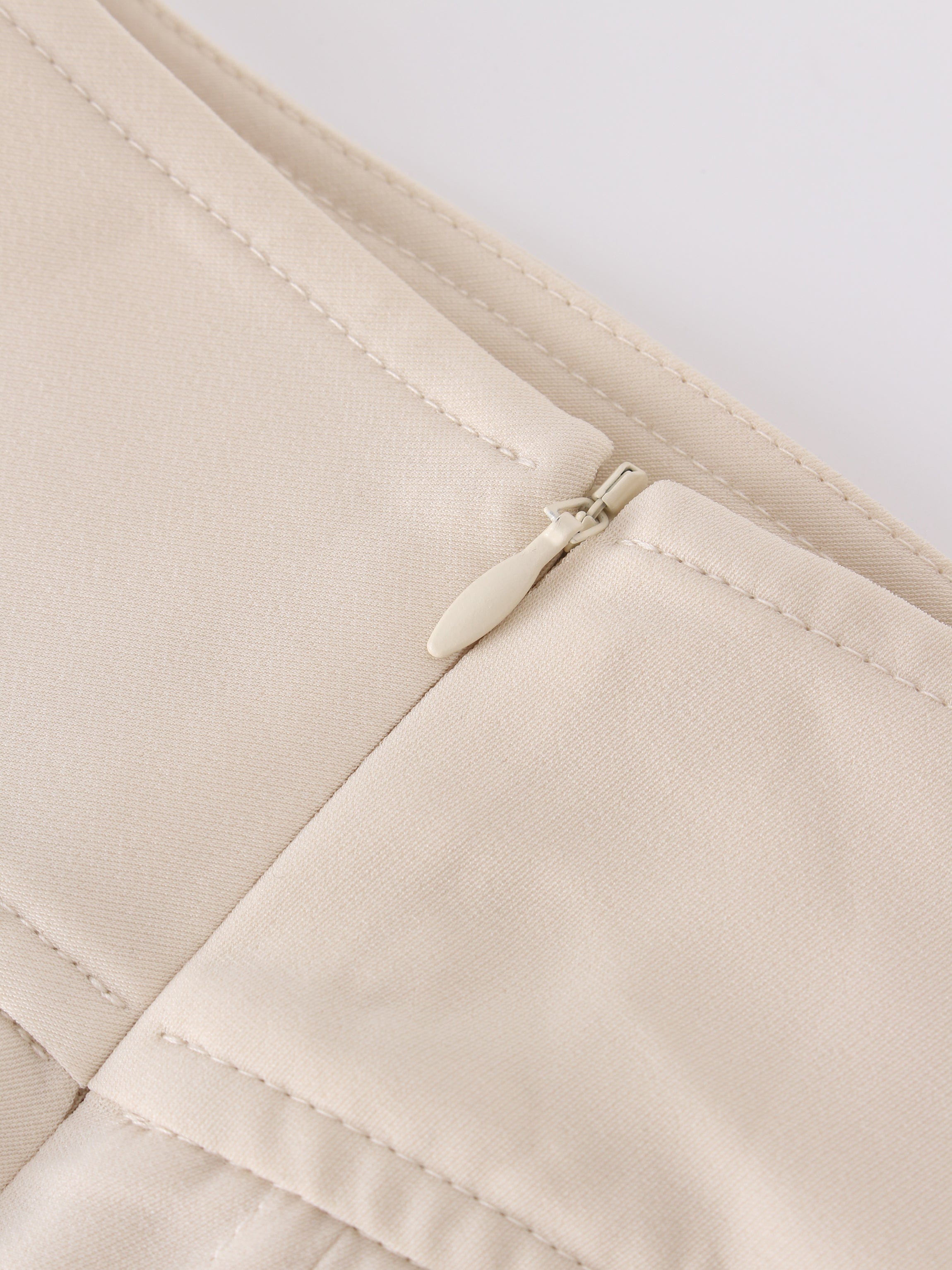 Yoke Pleated Skirt 37"-Ivory