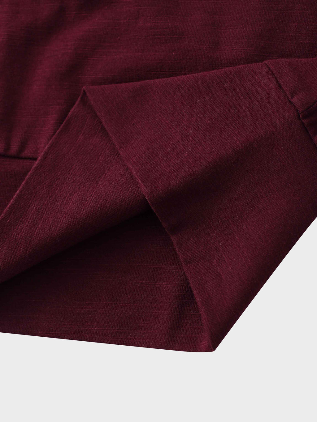 Crew Bomber Tee-Burgundy