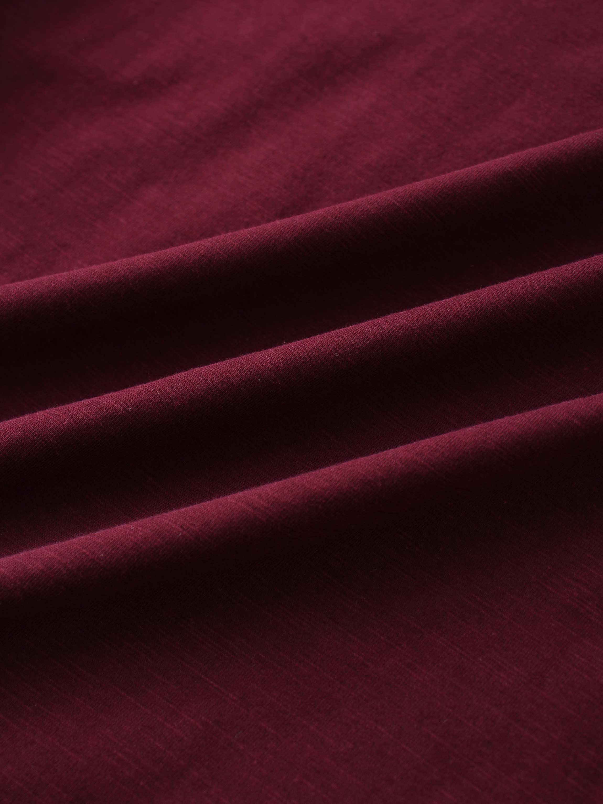 Crew Bomber Tee-Burgundy