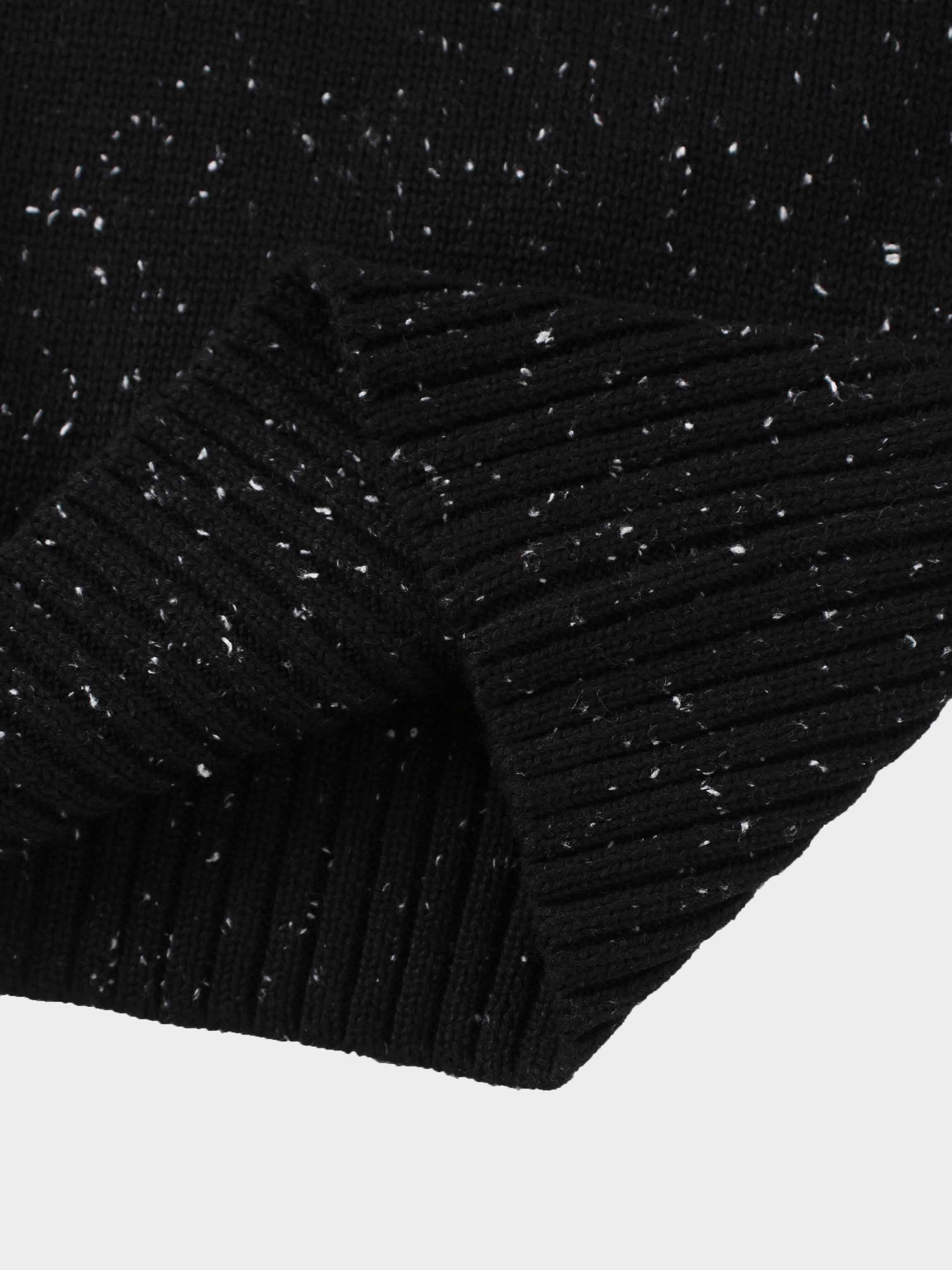 Speckled Crew Neck Vest-Black