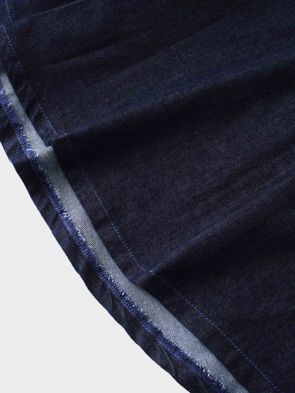 Yoke Denim Short Skirt-Blue