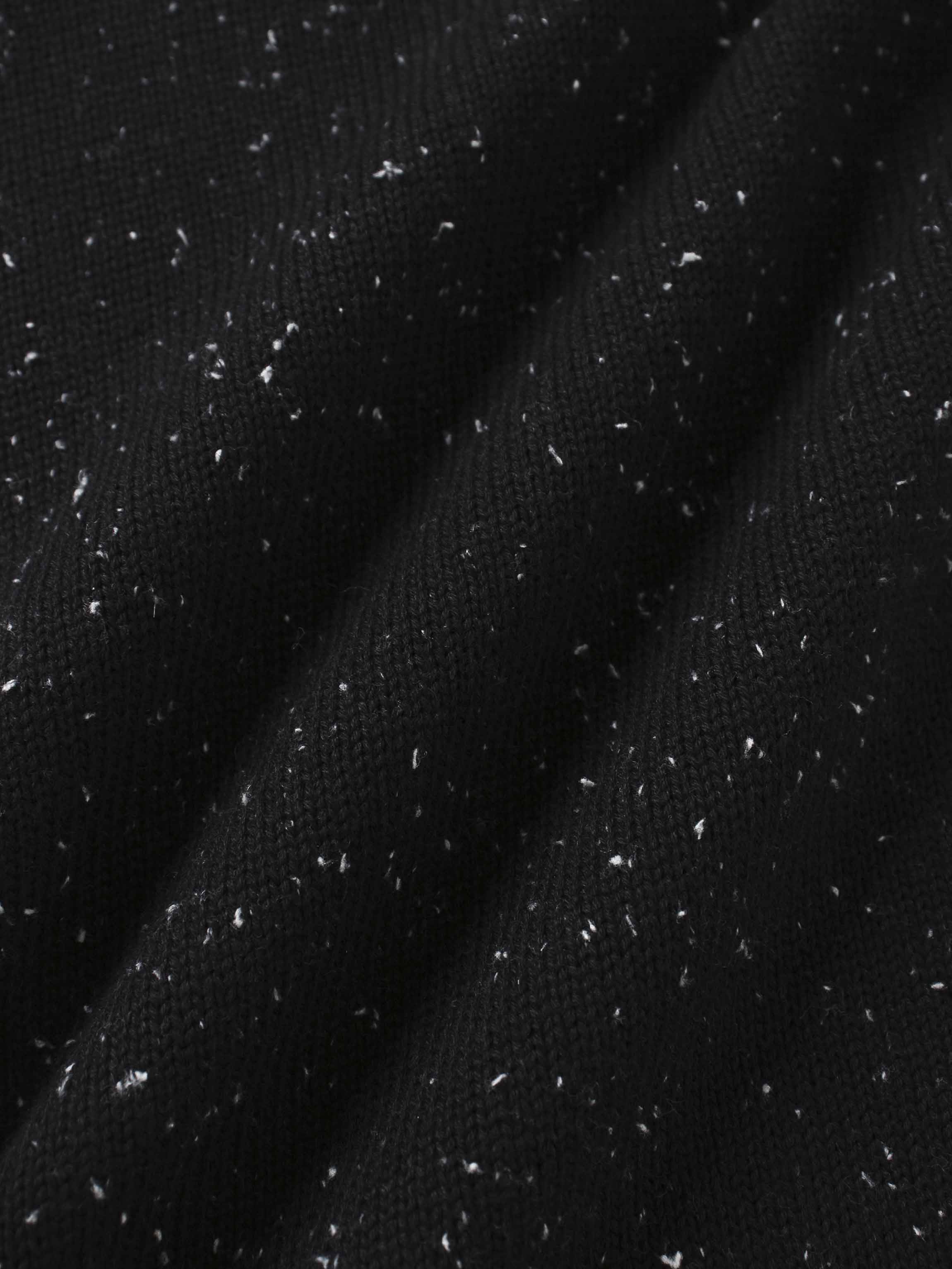 Speckled Crew Neck Vest-Black