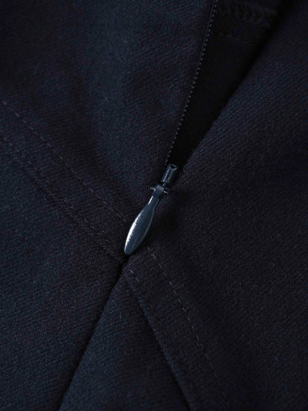 Wool Blend Yoke Skirt 37"-Navy