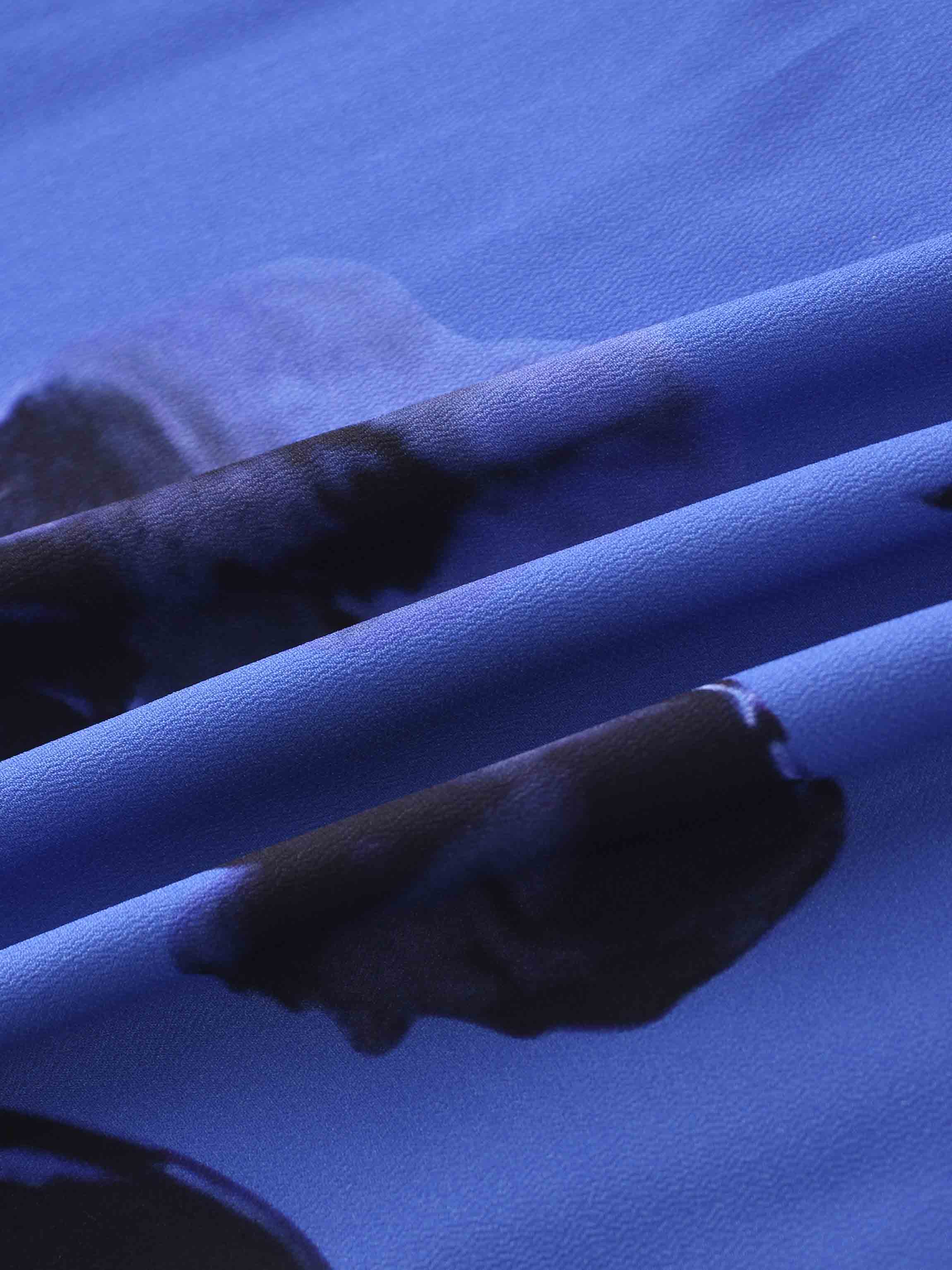 Shift Maxi Dress-Cobalt Blue