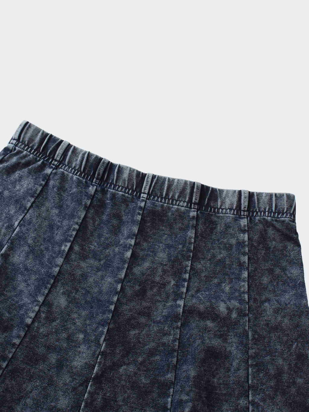 Paneled Flare Skirt 37"-Blue Wash