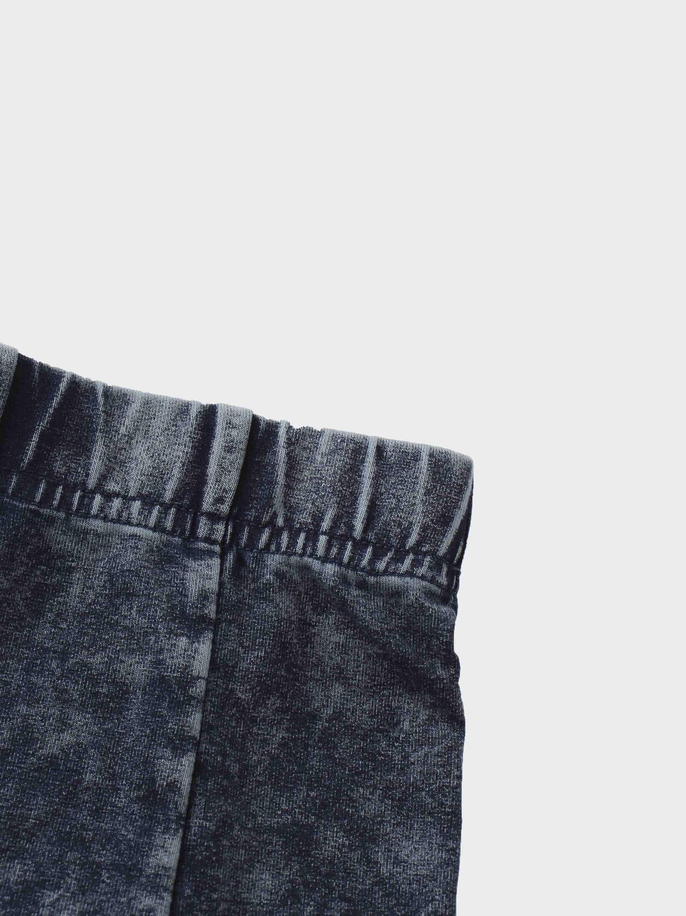 Paneled Flare Skirt 37"-Blue Wash