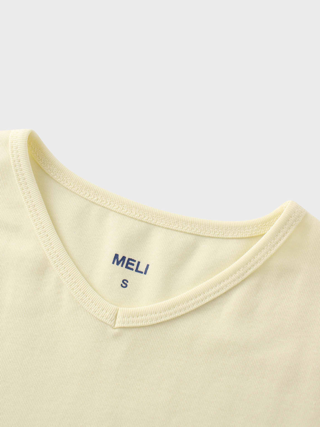 Basic High V Tee Long Sleeve-Buttery Yellow