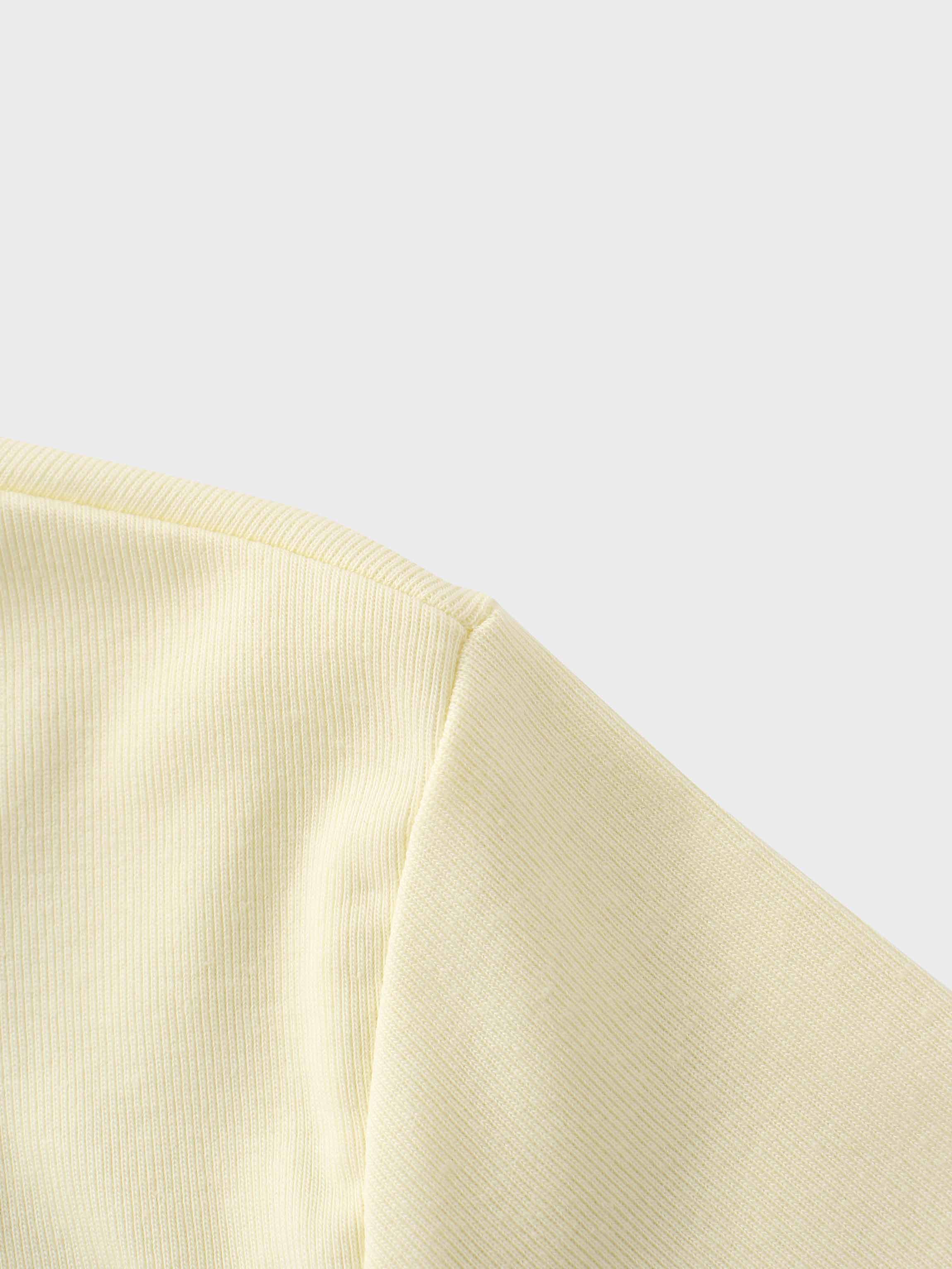 Basic High V Tee Long Sleeve-Buttery Yellow
