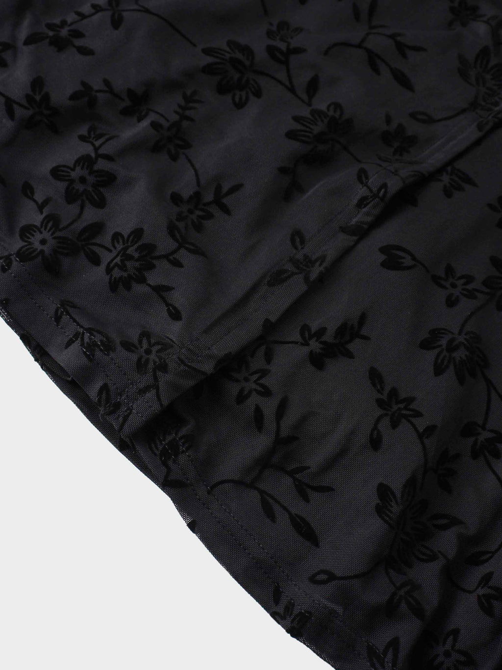 Velvet Wrap Dress-Black