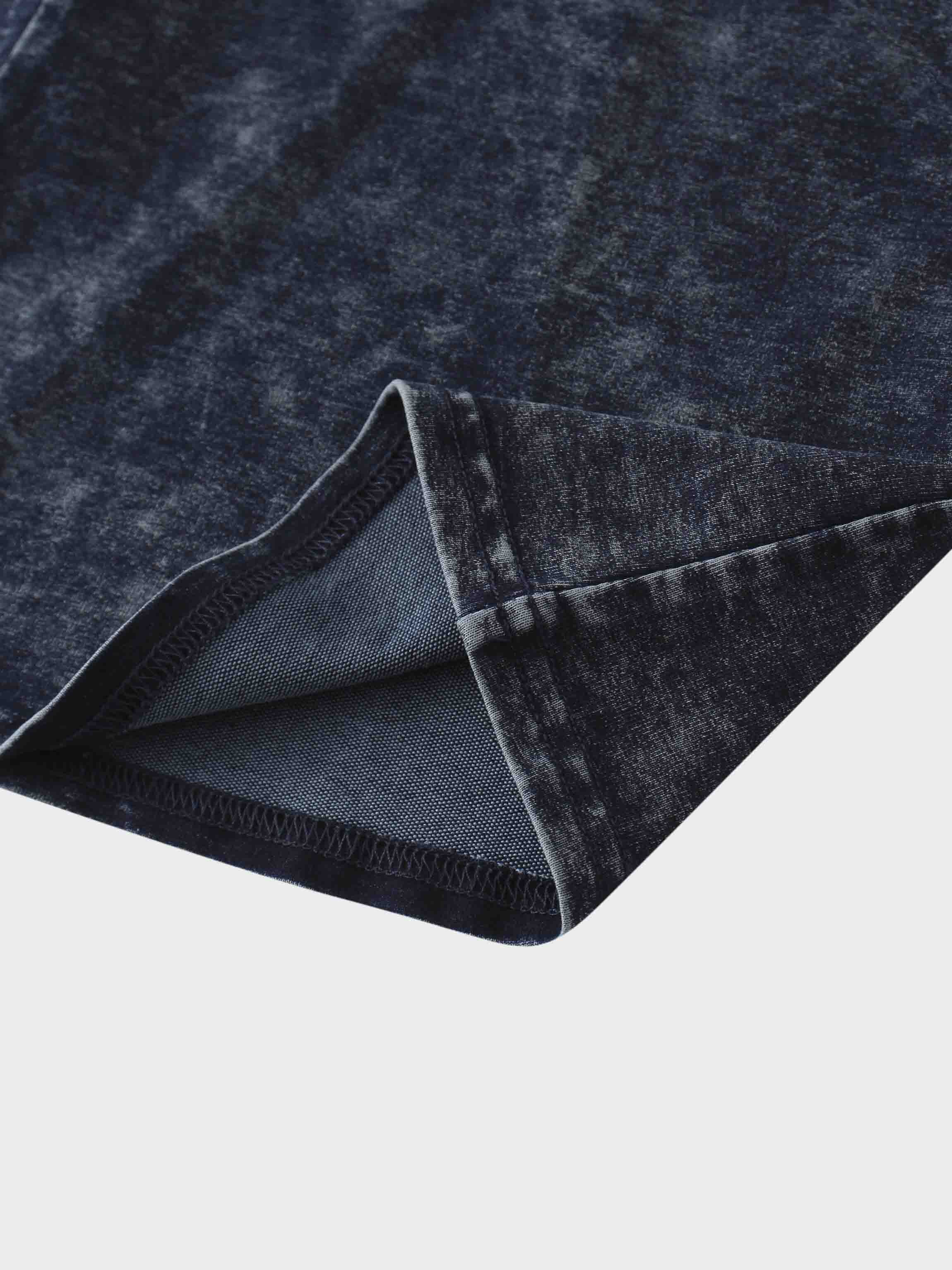 Paneled Flare Skirt 25"-Blue Wash