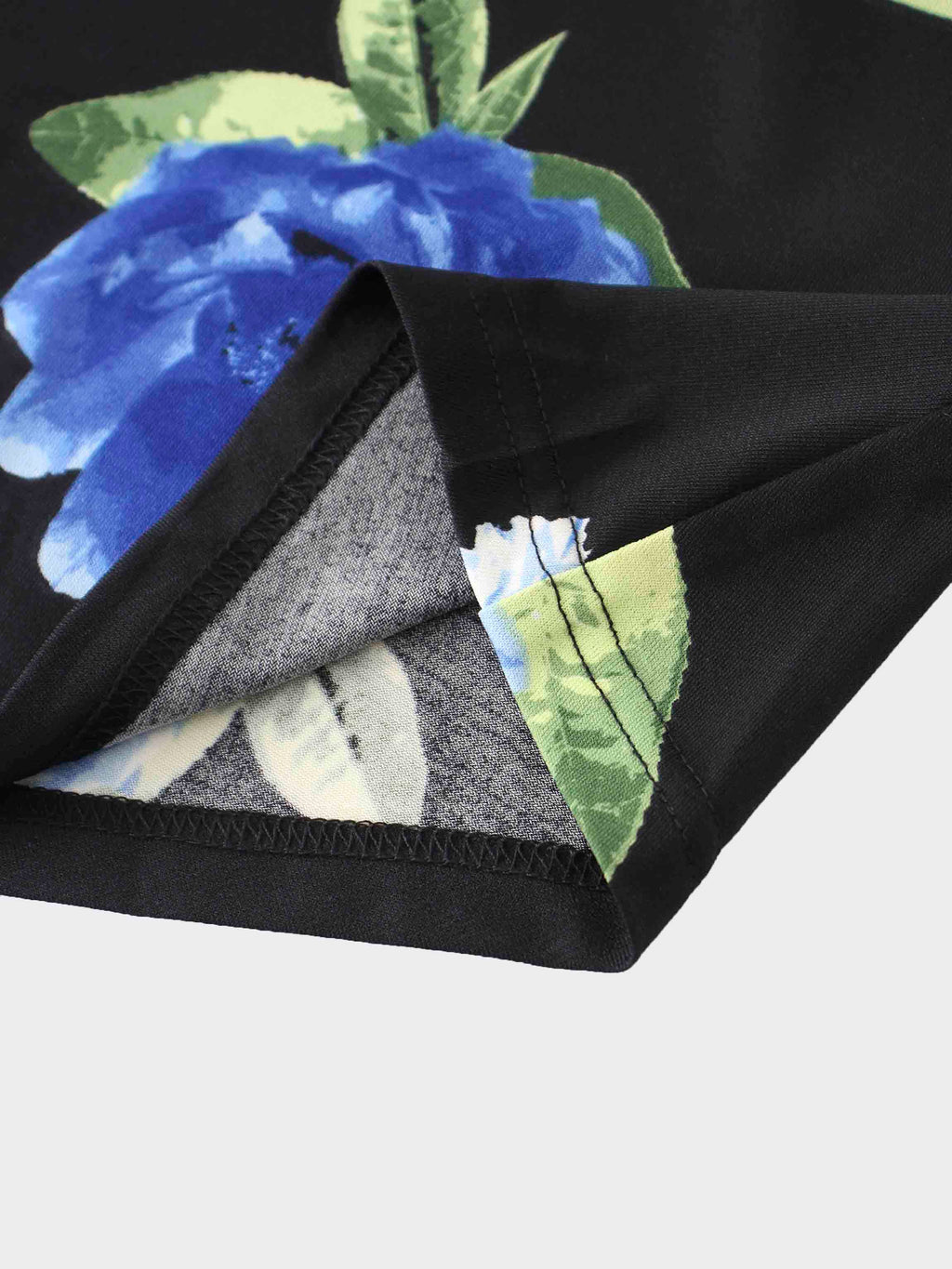 Maxi Wrap Dress-Blue Floral