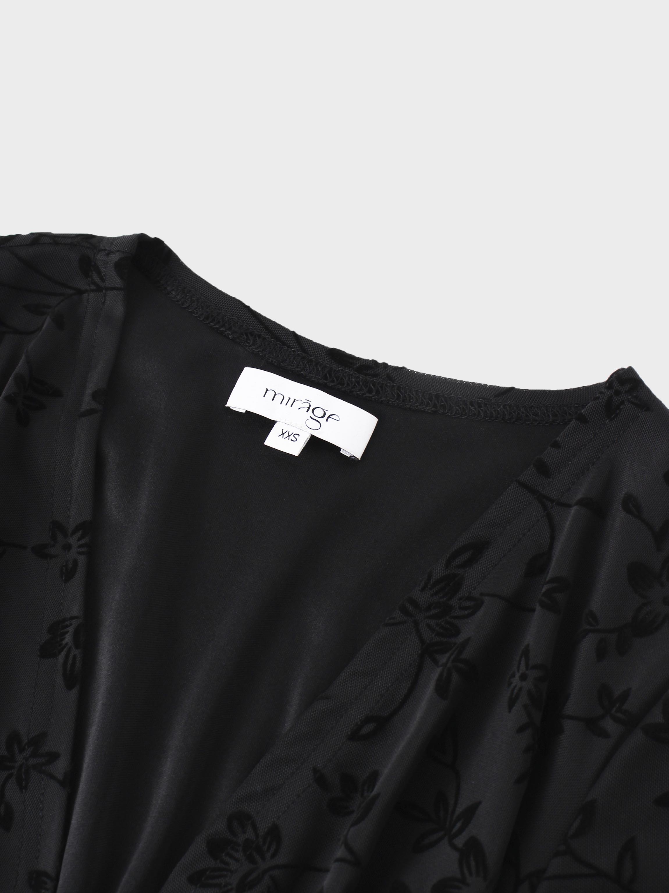 Velvet Wrap Dress-Black