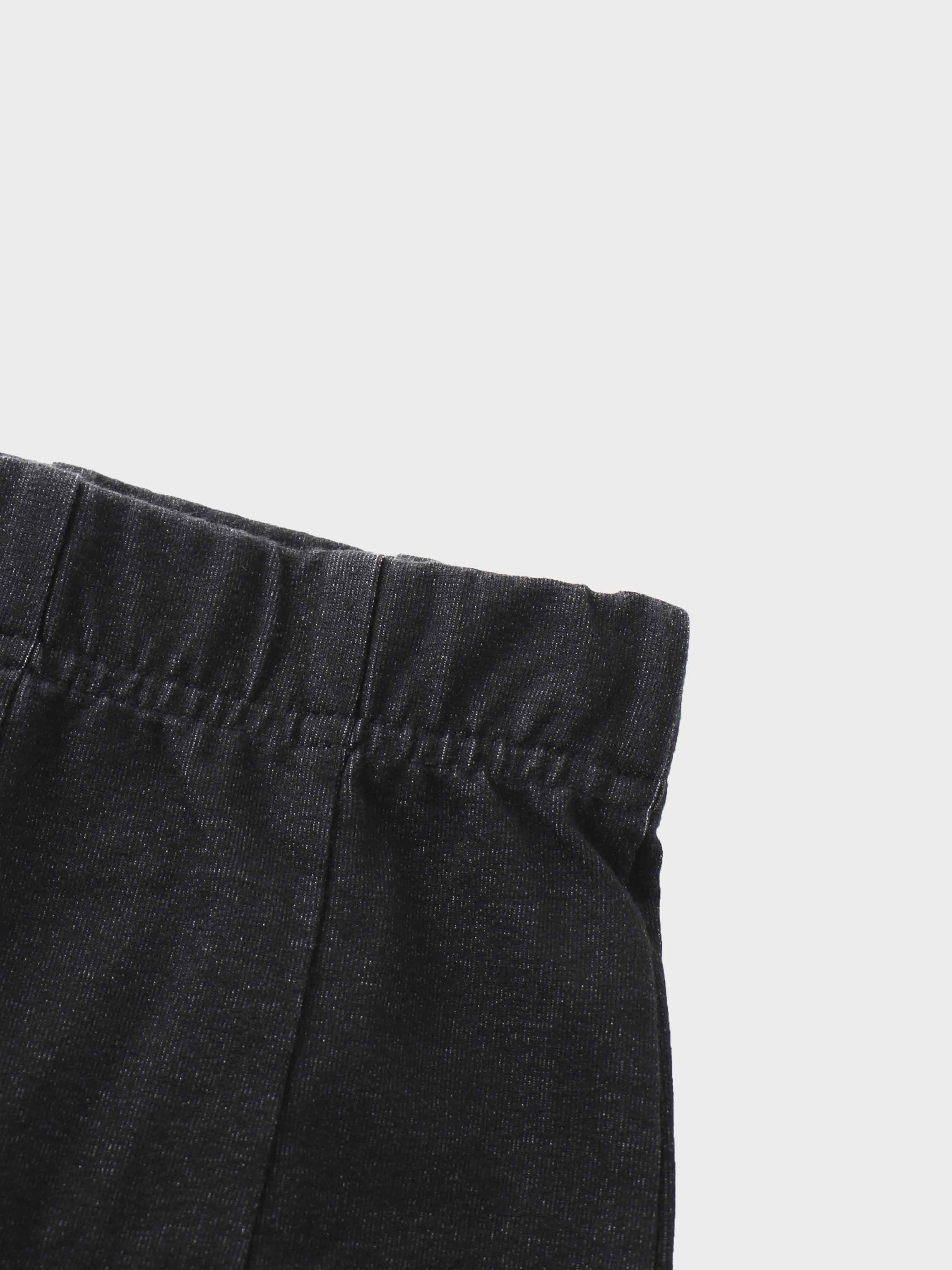 Paneled Flare Skirt 37"-Solid Black