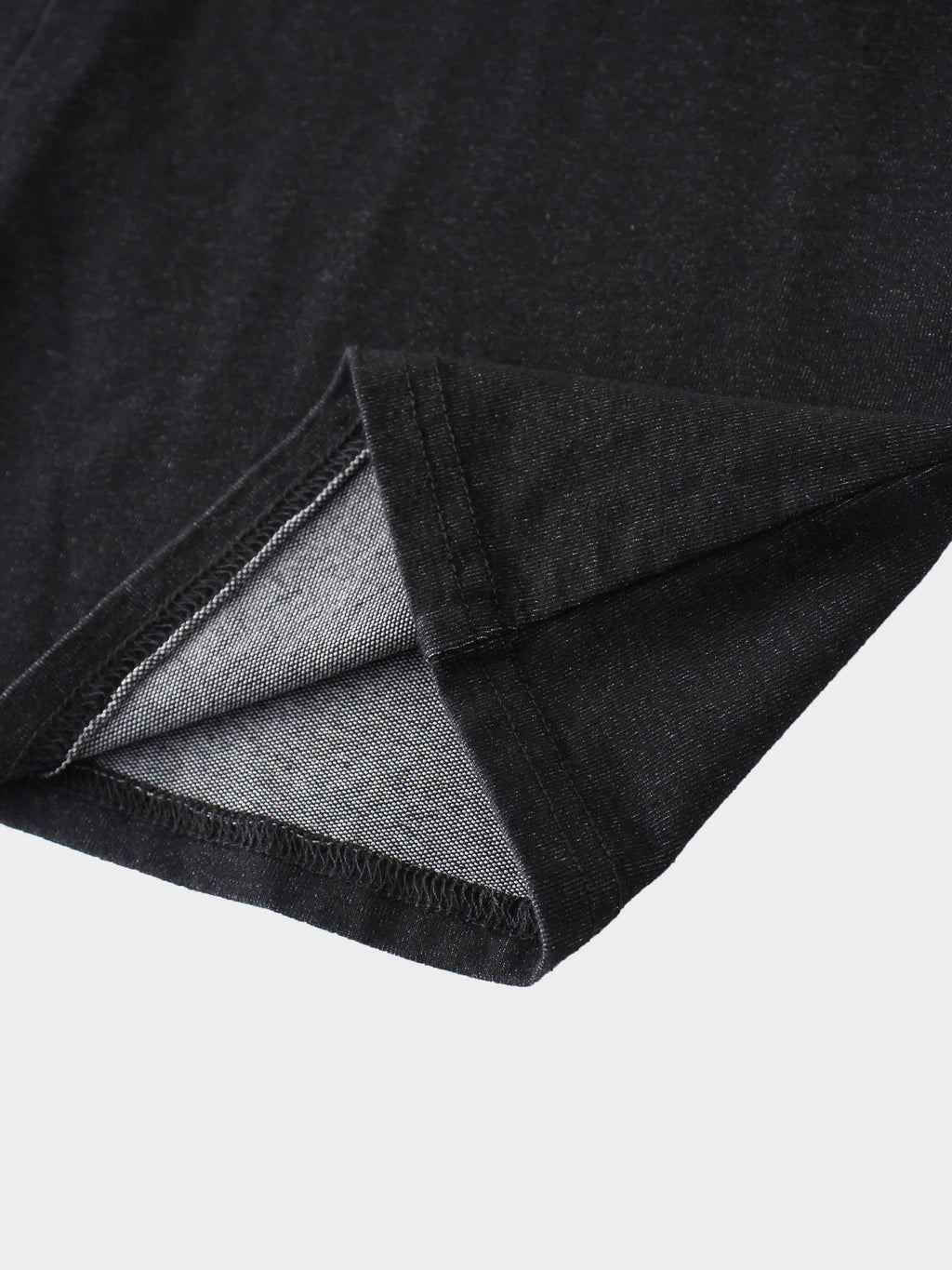 Paneled Flare Skirt 37"-Solid Black