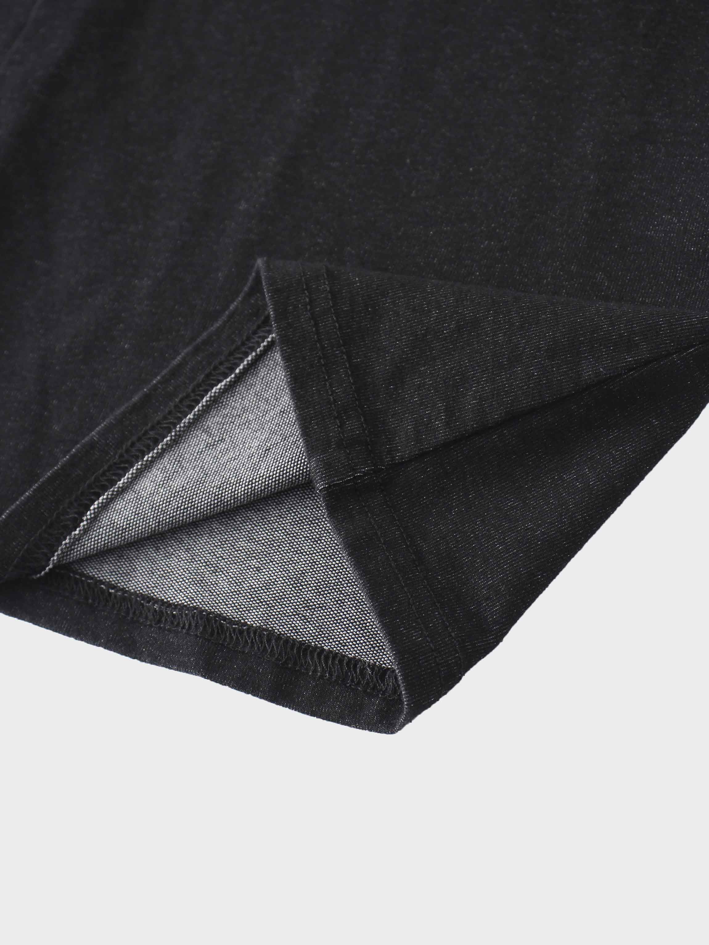 Paneled Flare Skirt 35"-Solid Black