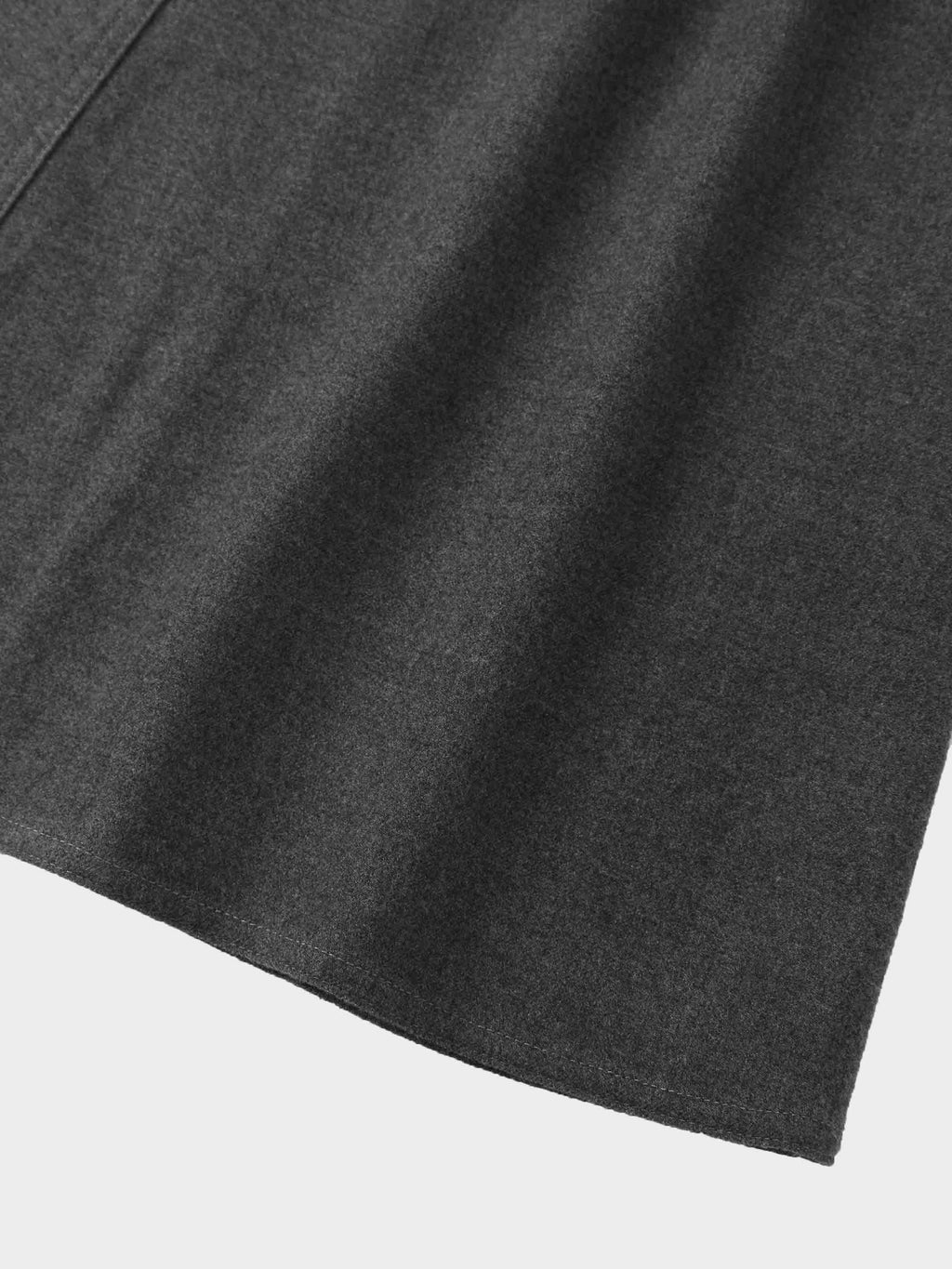 Wool Blend Yoke Skirt 37"-Grey