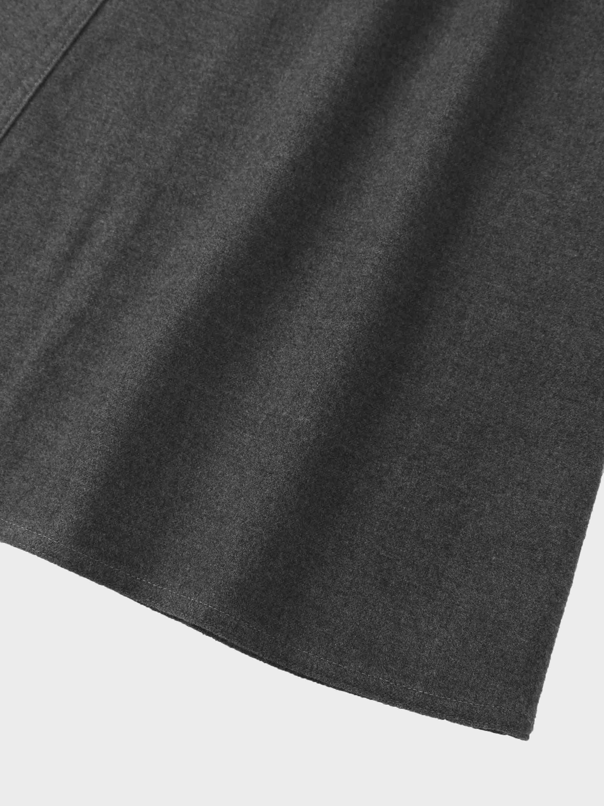Wool Blend Yoke Skirt 37"-Grey