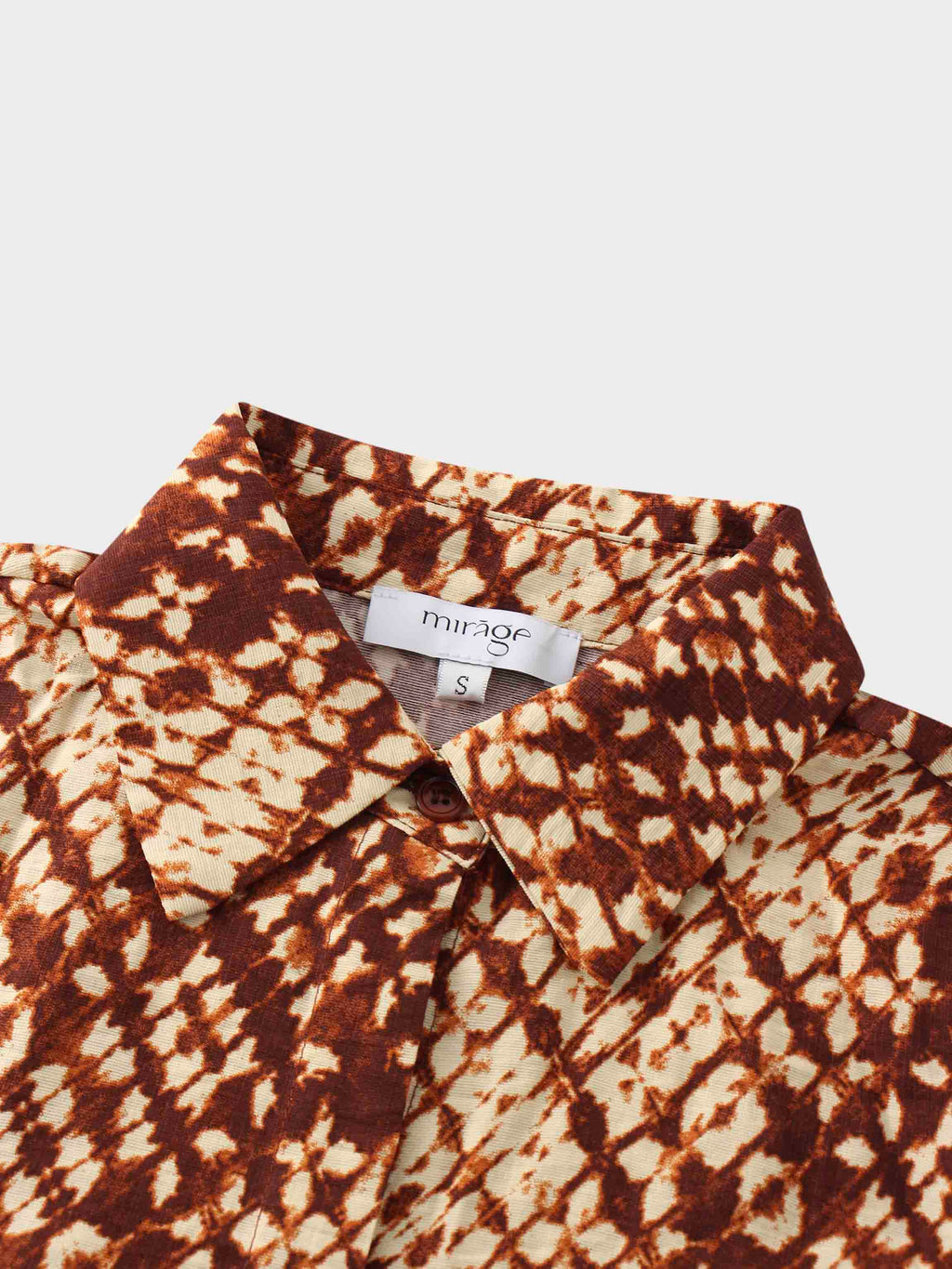 Basic Belted A-Line Dress-Brown Speckled