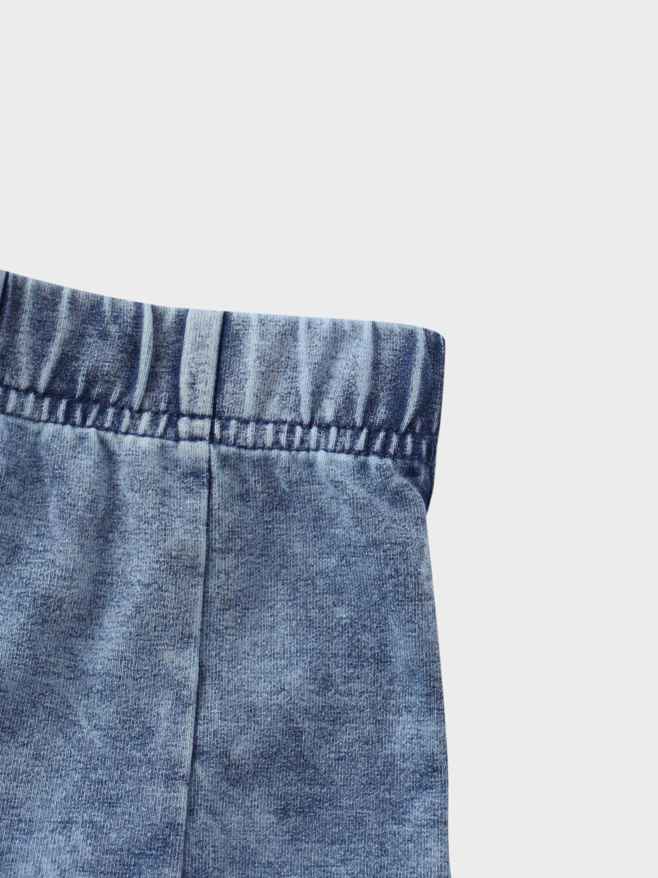 Paneled Flare Skirt 37"-Light Blue Wash