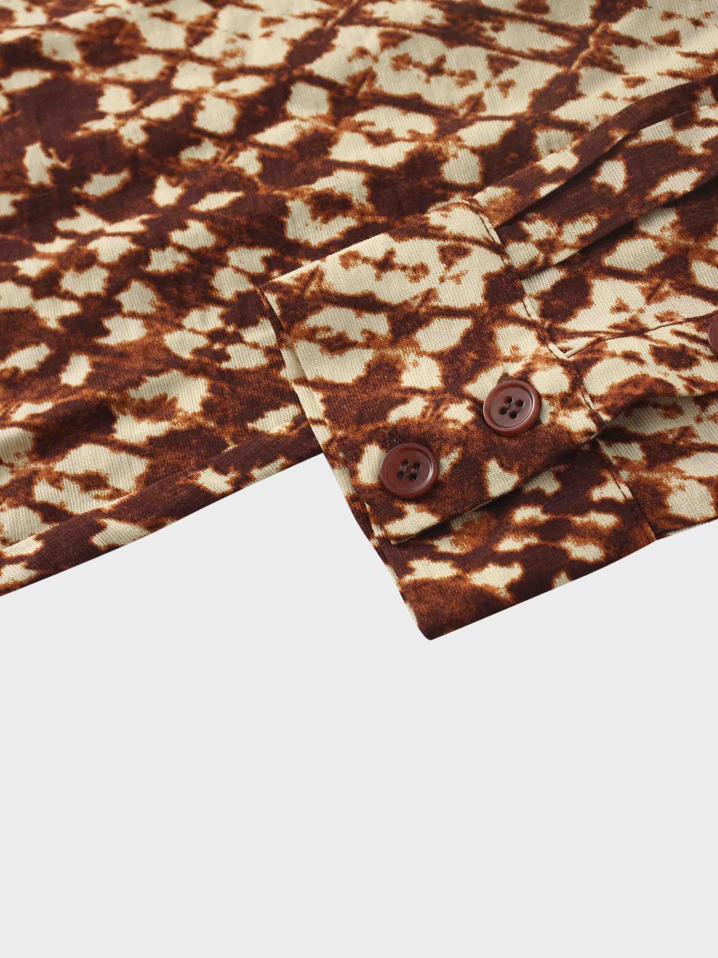 Basic Belted A-Line Dress-Brown Speckled