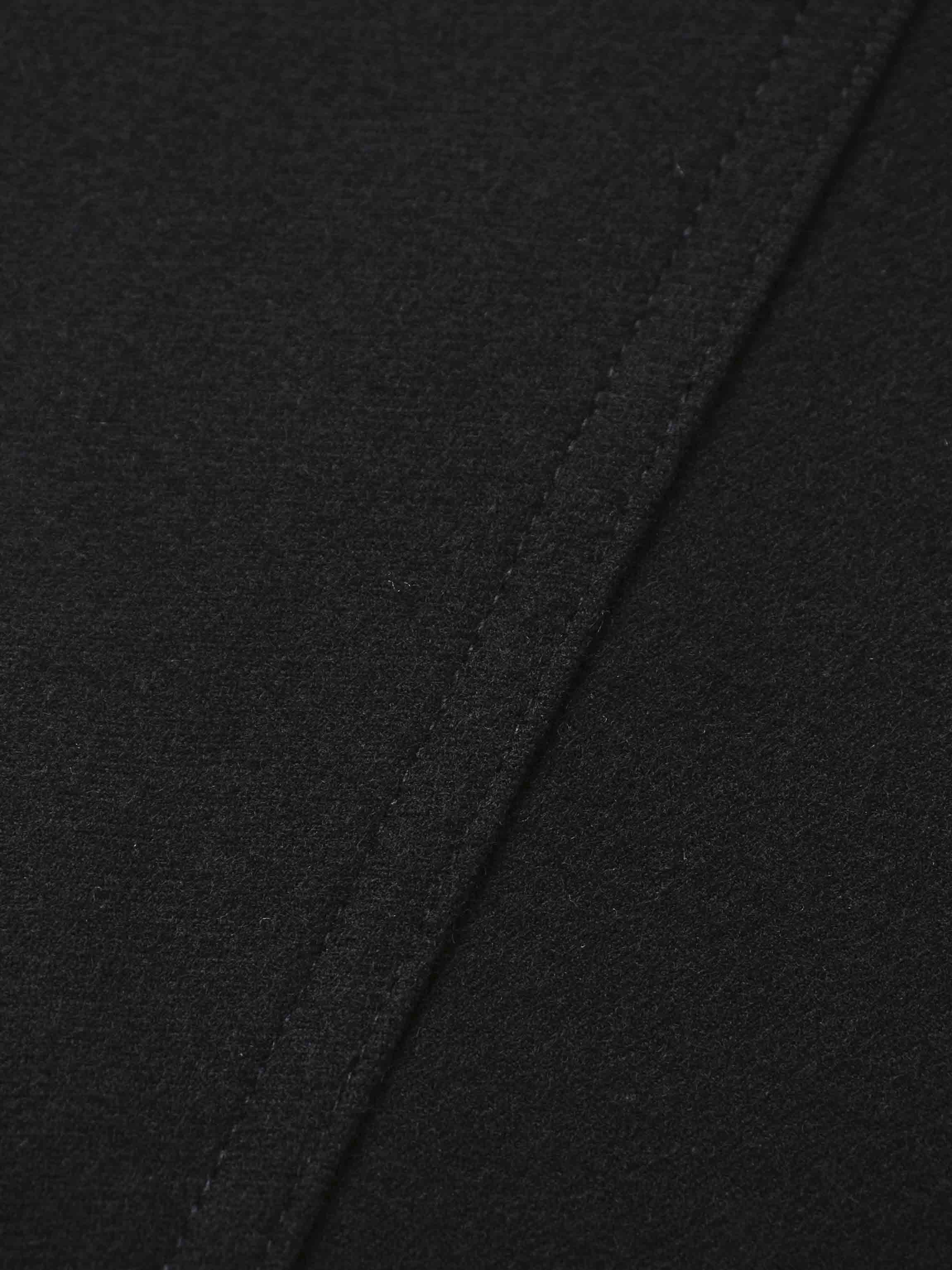 Wool Blend Yoke Skirt 26"-Black