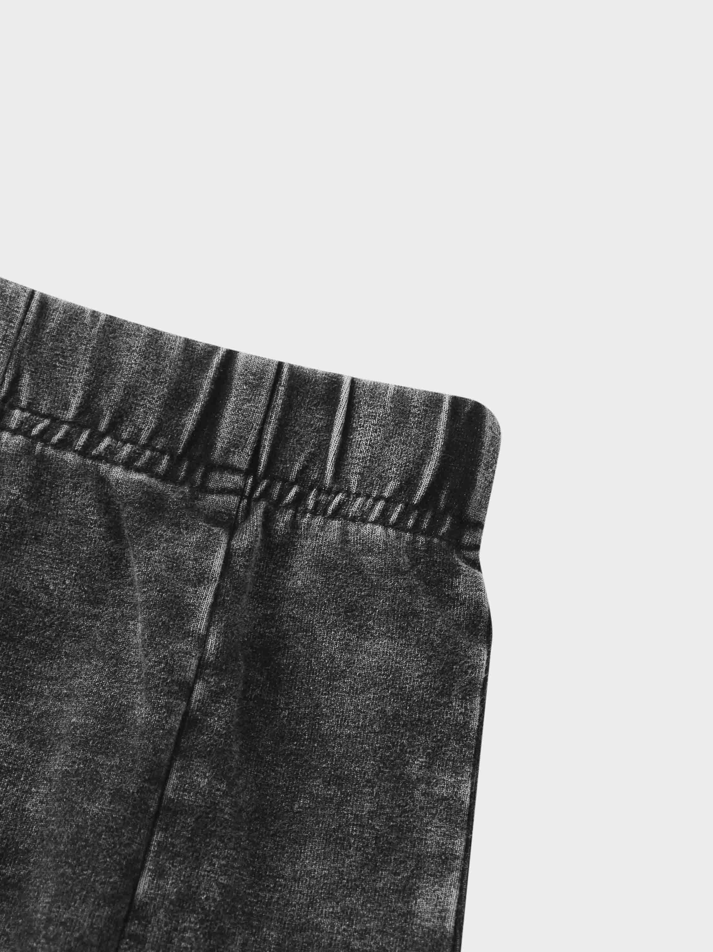 Paneled Flare Skirt 35"-Black Wash