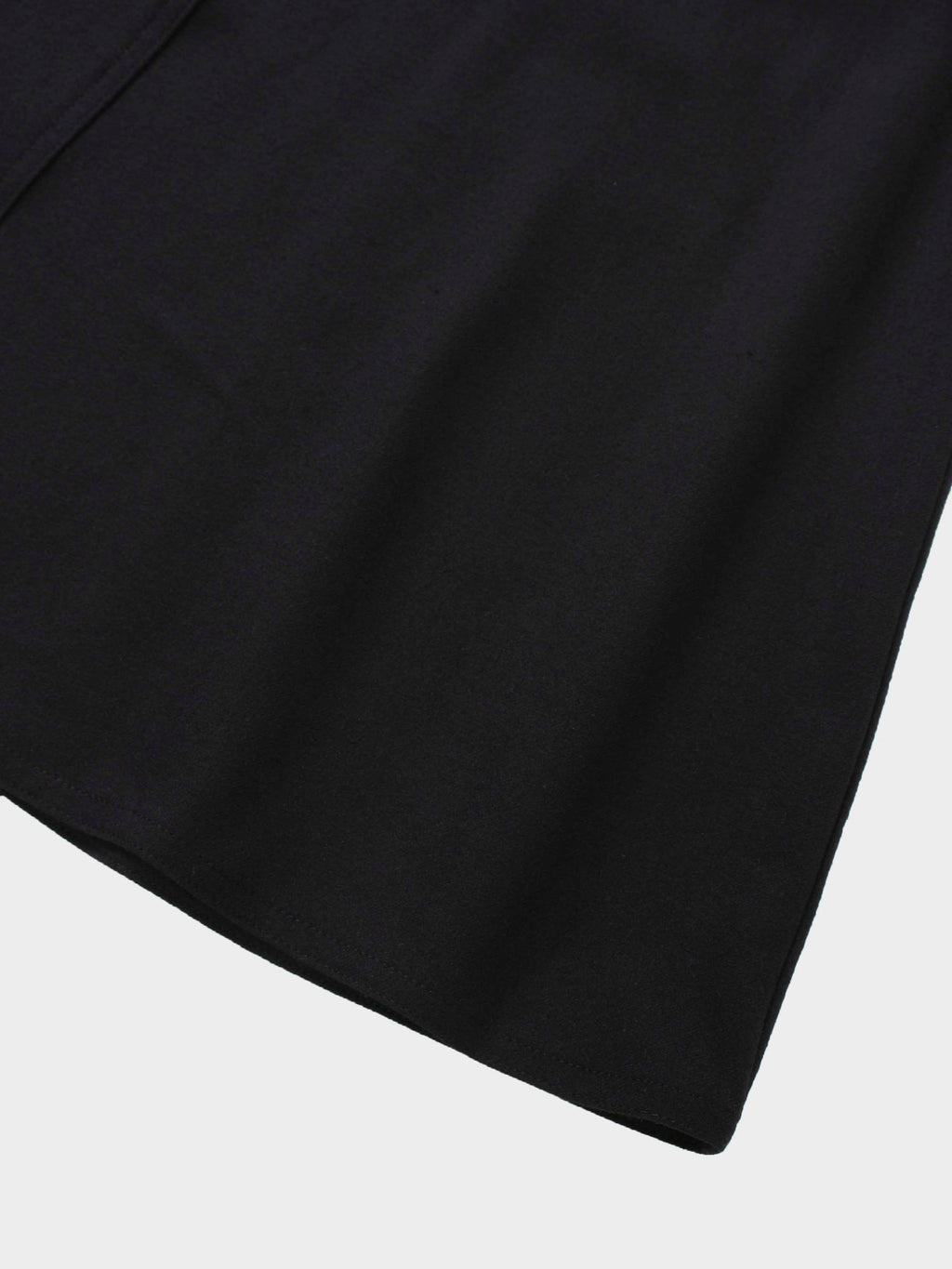 Wool Blend Yoke Skirt 37"-Black