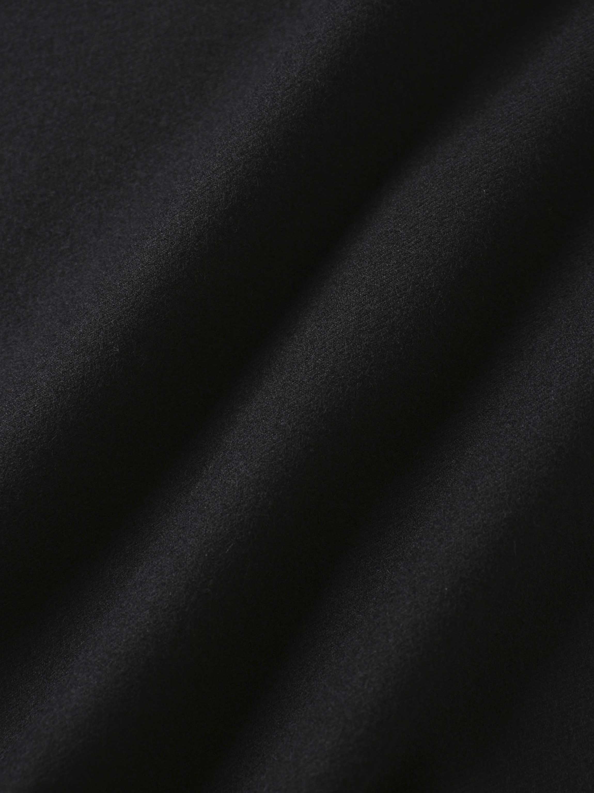 Wool Blend Yoke Skirt 37"-Black