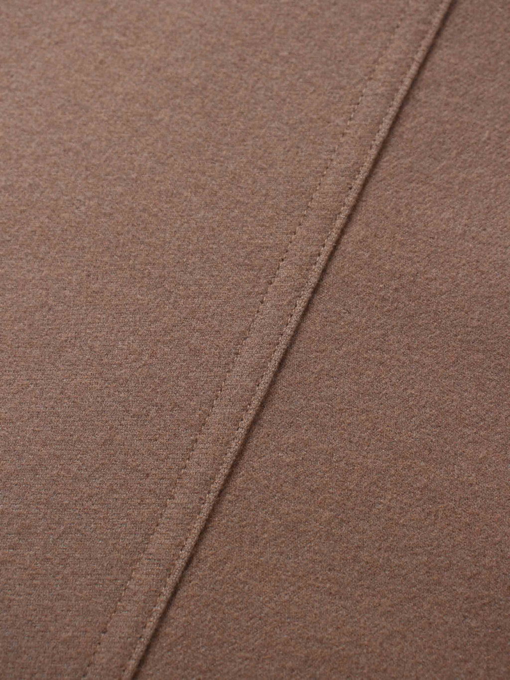 Wool Blend Yoke Skirt 37"-Mocha Mousse