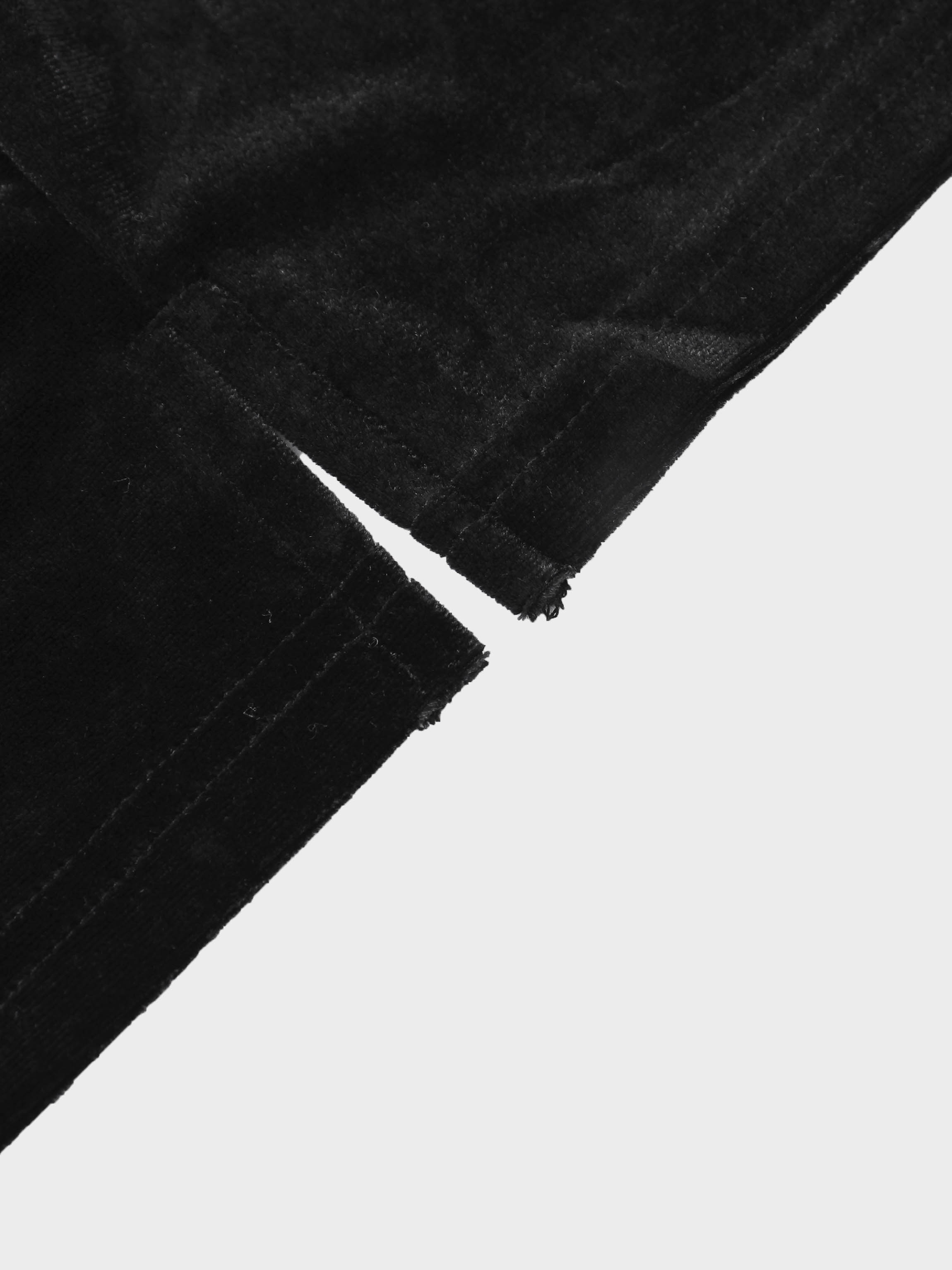 Velour Wrap Tie Maxi Dress-Black