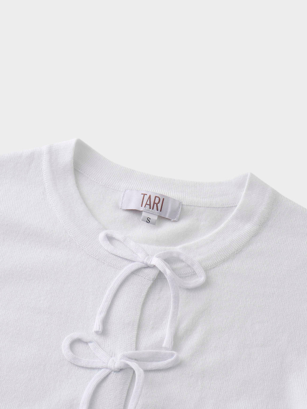 5 Bow Crop Cardigan-White