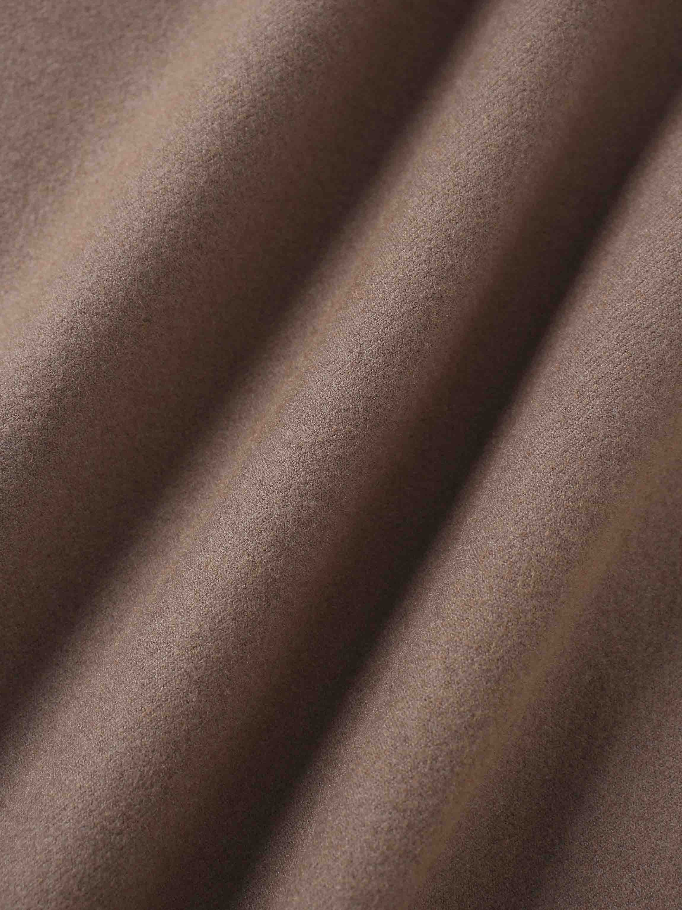 Wool Blend Yoke Skirt 37"-Mocha Mousse