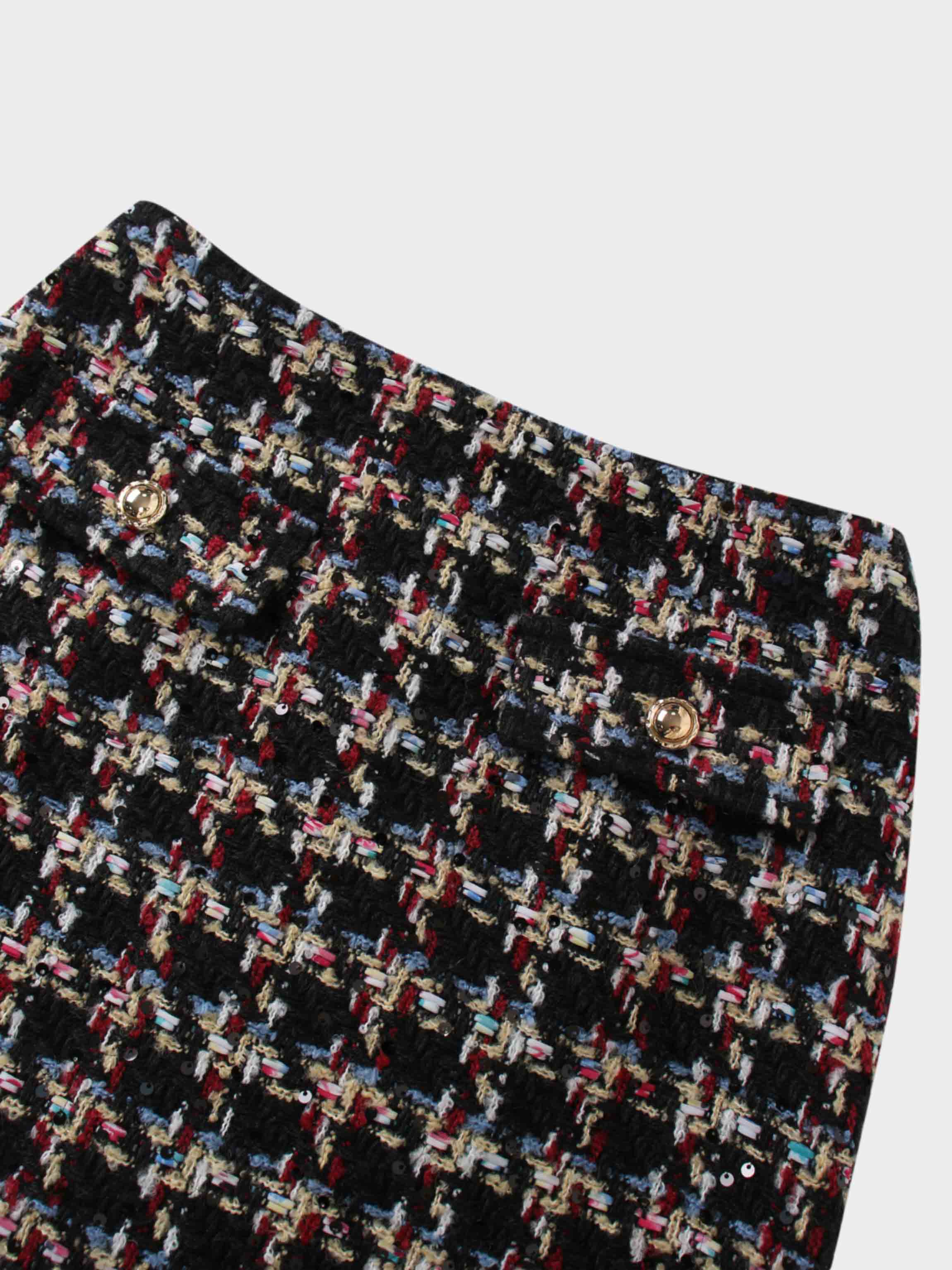 Short Pocket Skirt-Multi Colored