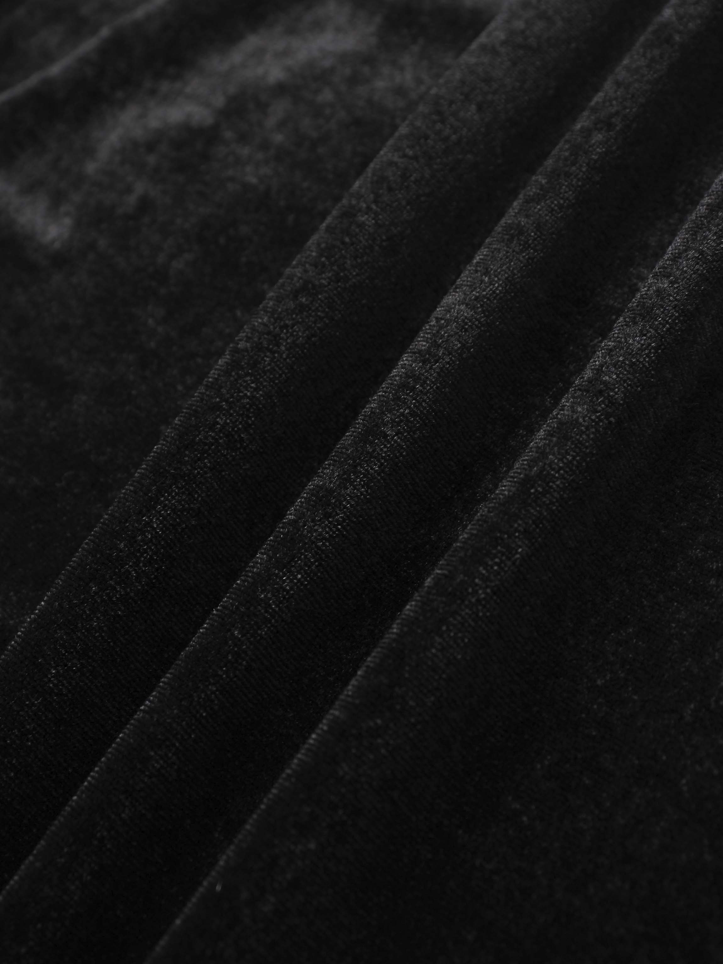 Velour Wrap Tie Maxi Dress-Black