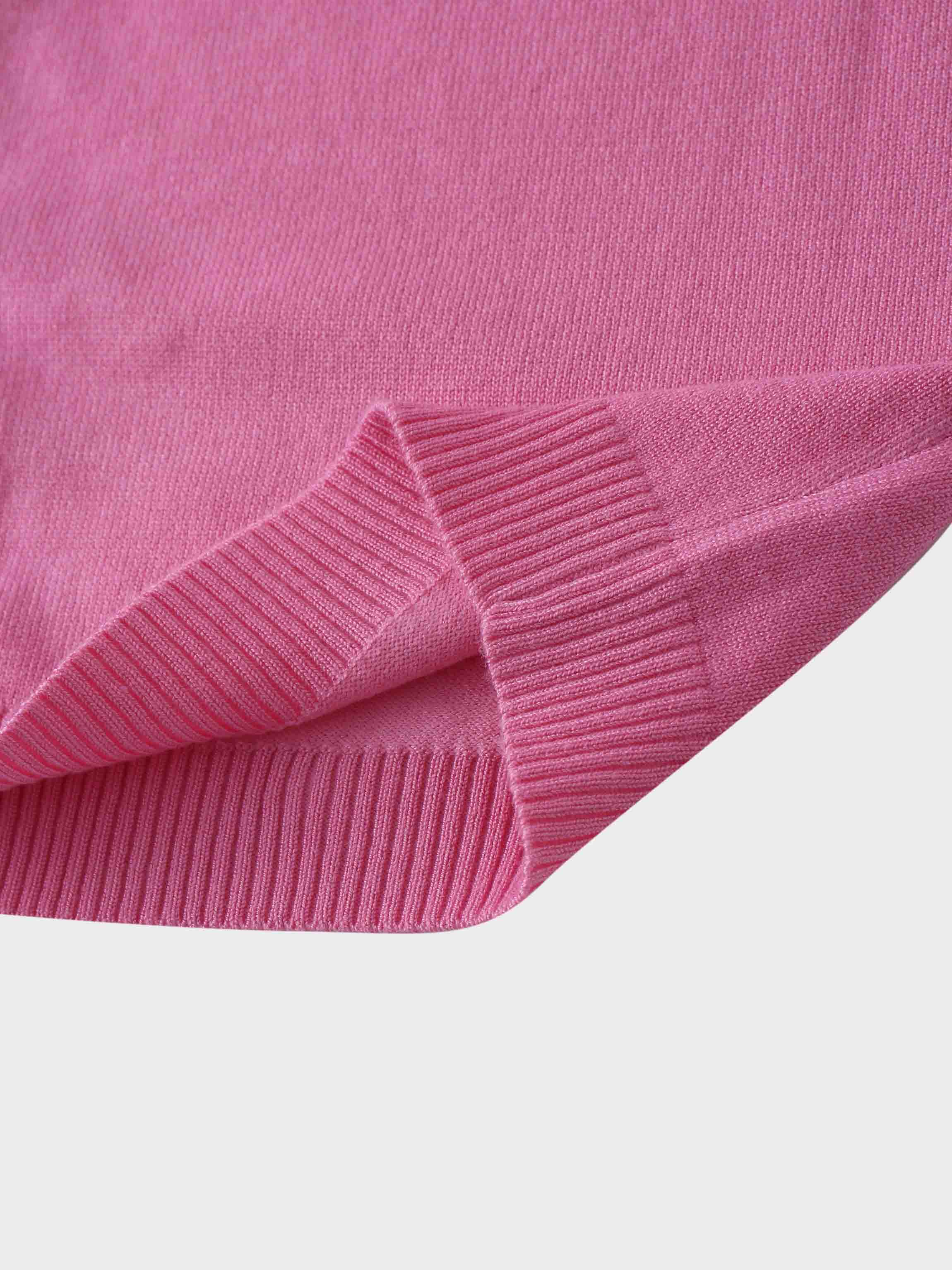 5 Bow Crop Cardigan-Pink