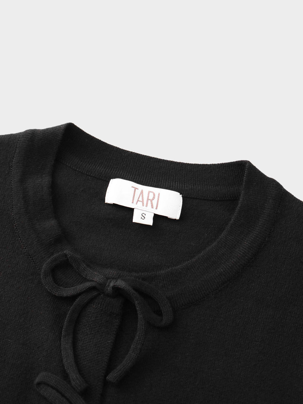 5 Bow Crop Cardigan-Black