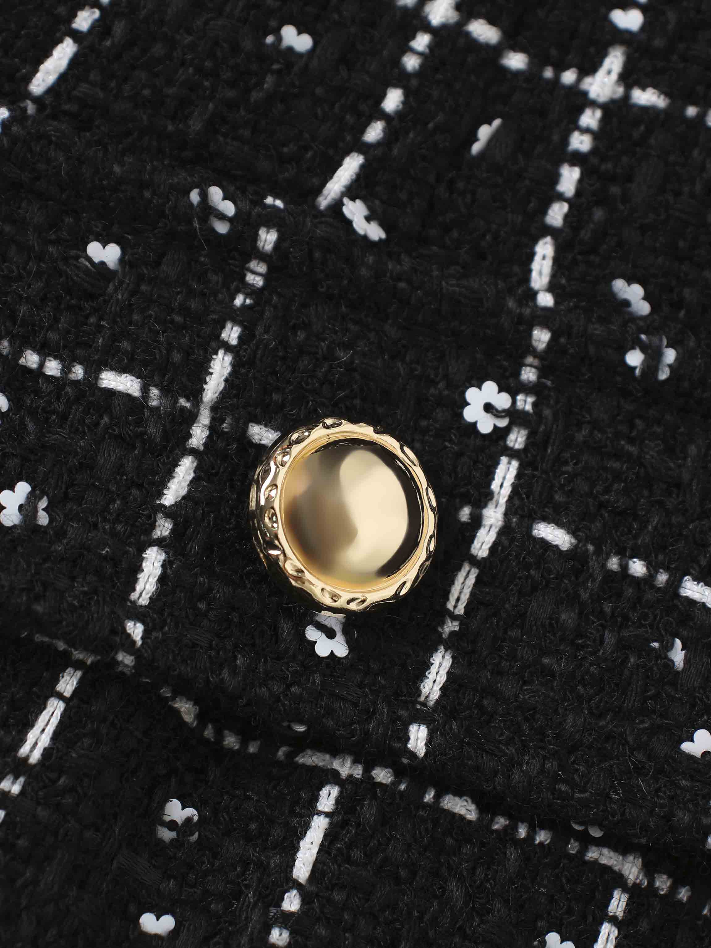 Short Pocket Skirt-Black/White