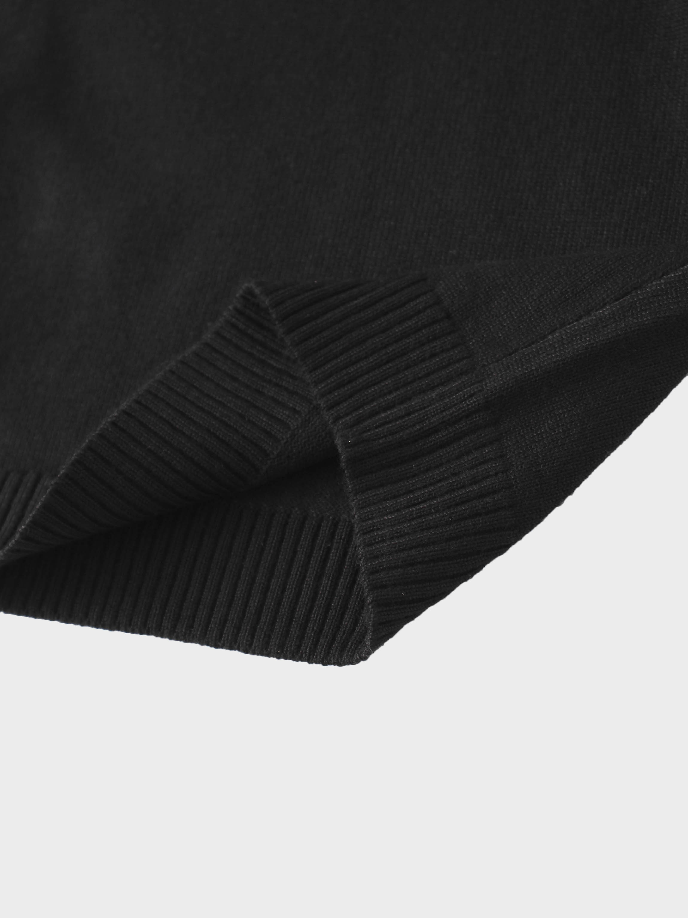 5 Bow Crop Cardigan-Black