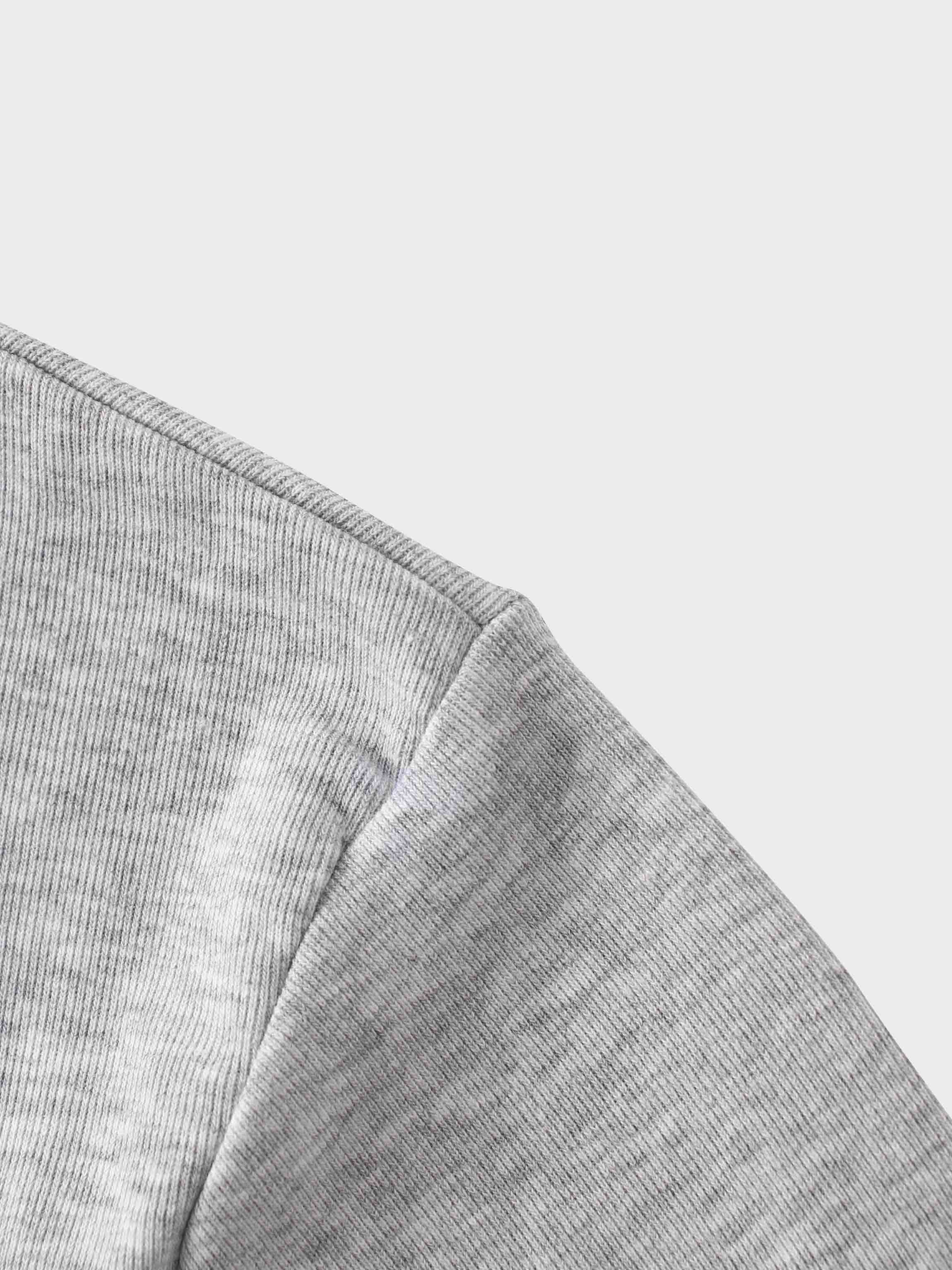 Basic High V Tee Long Sleeve-Dark Heathered Grey