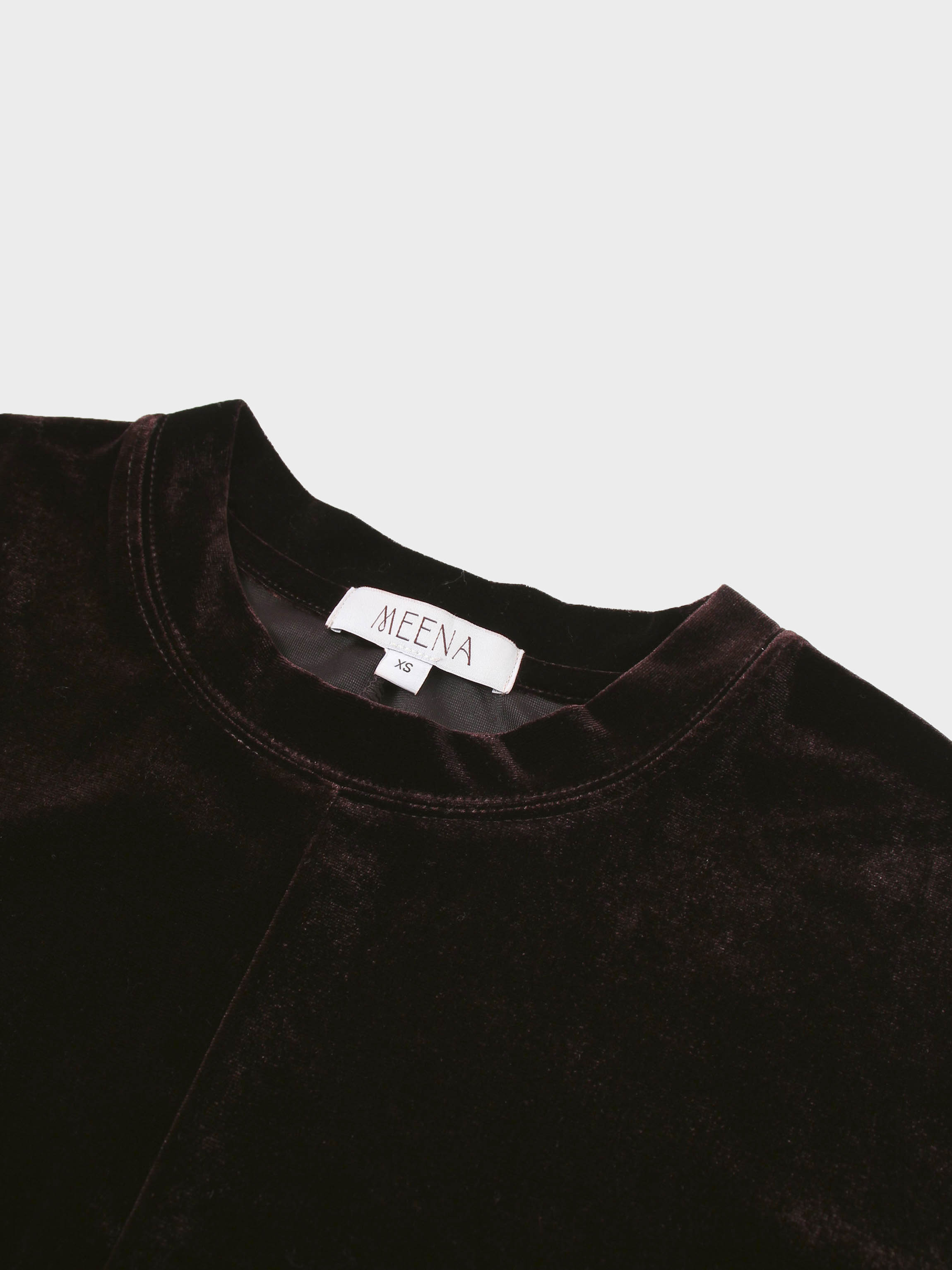 Velour Wrap Tie Maxi Dress-Brown