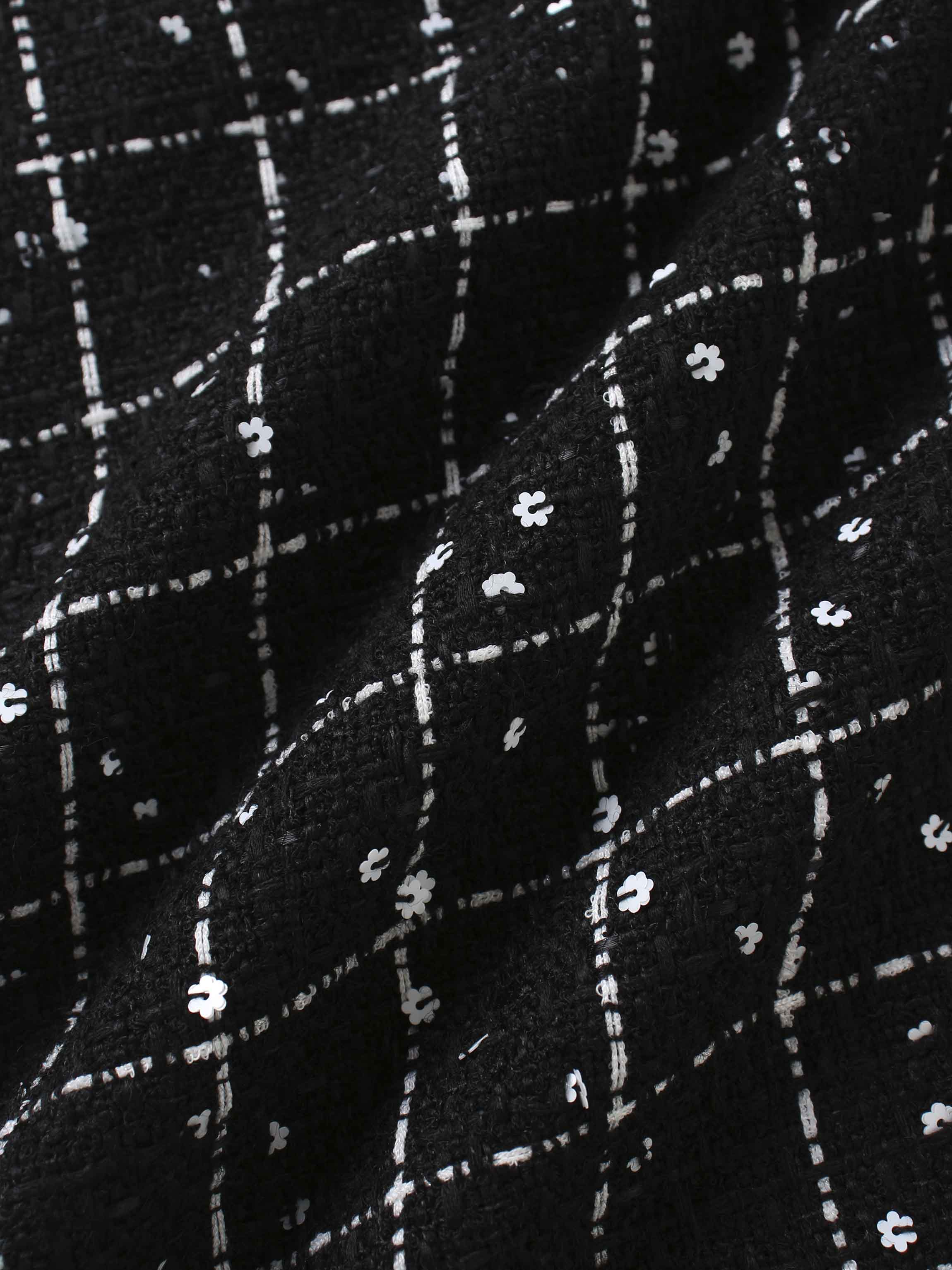 Short Pocket Skirt-Black/White