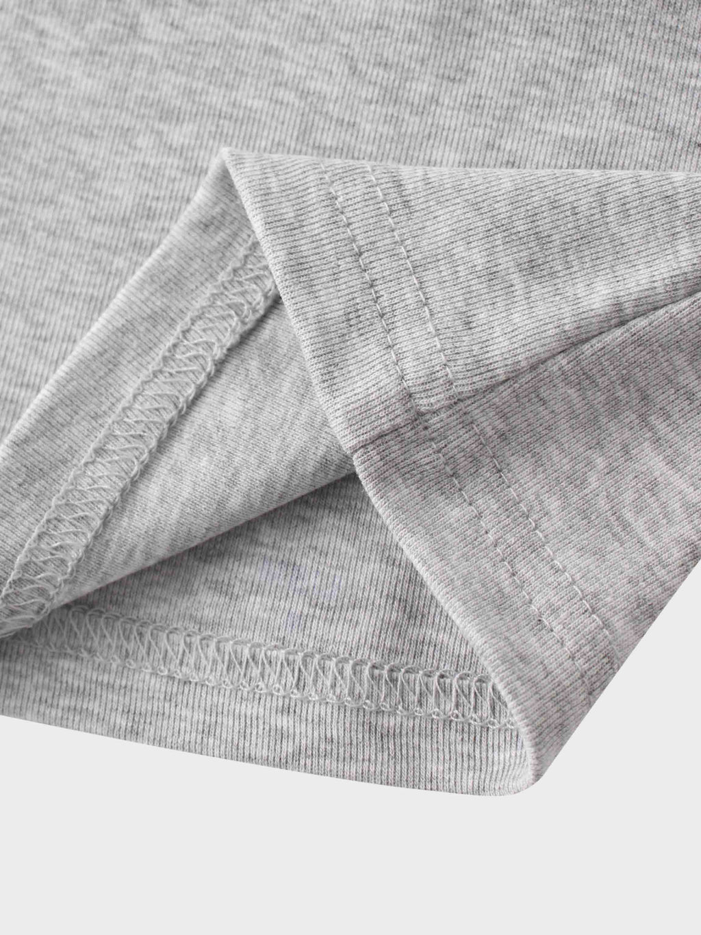 Basic High V Tee Long Sleeve-Dark Heathered Grey