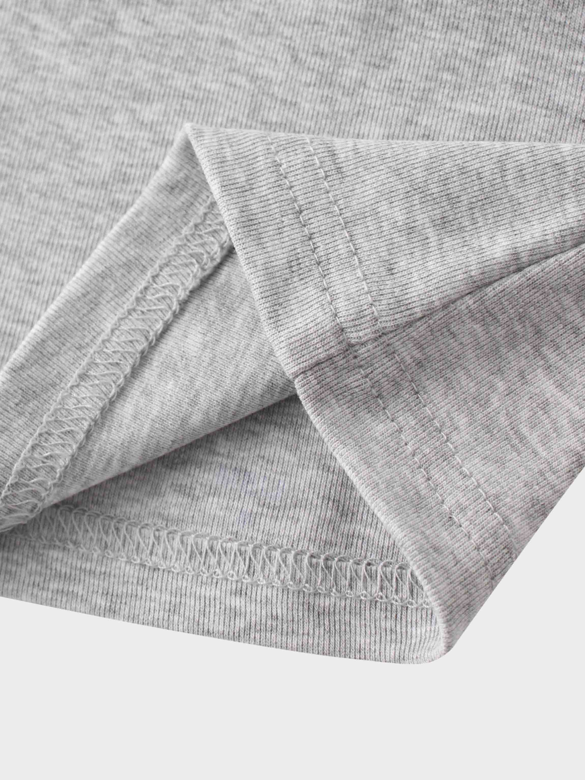 Basic High V Tee Long Sleeve-Dark Heathered Grey